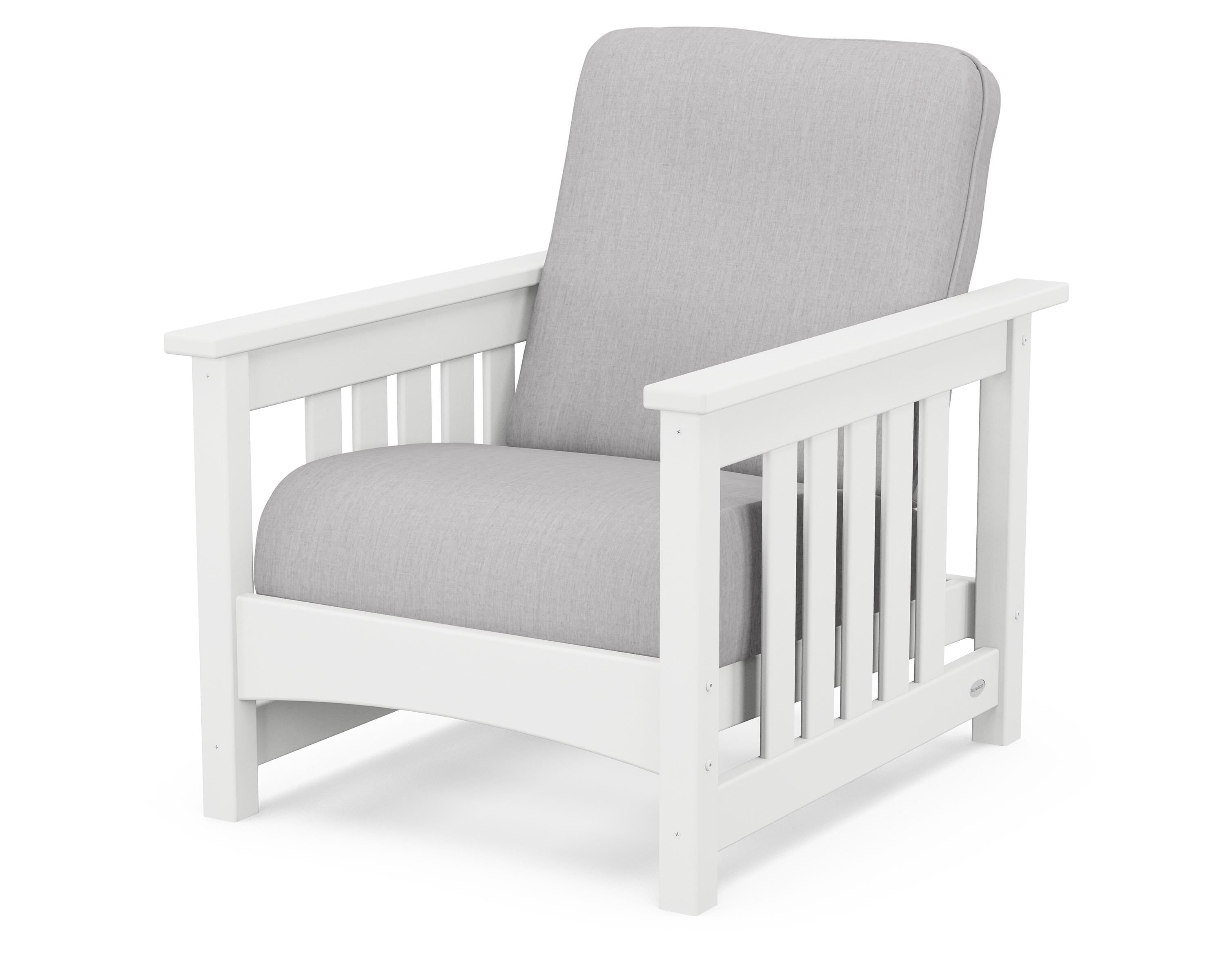 POLYWOOD® Club Mission Chair in White / Granite