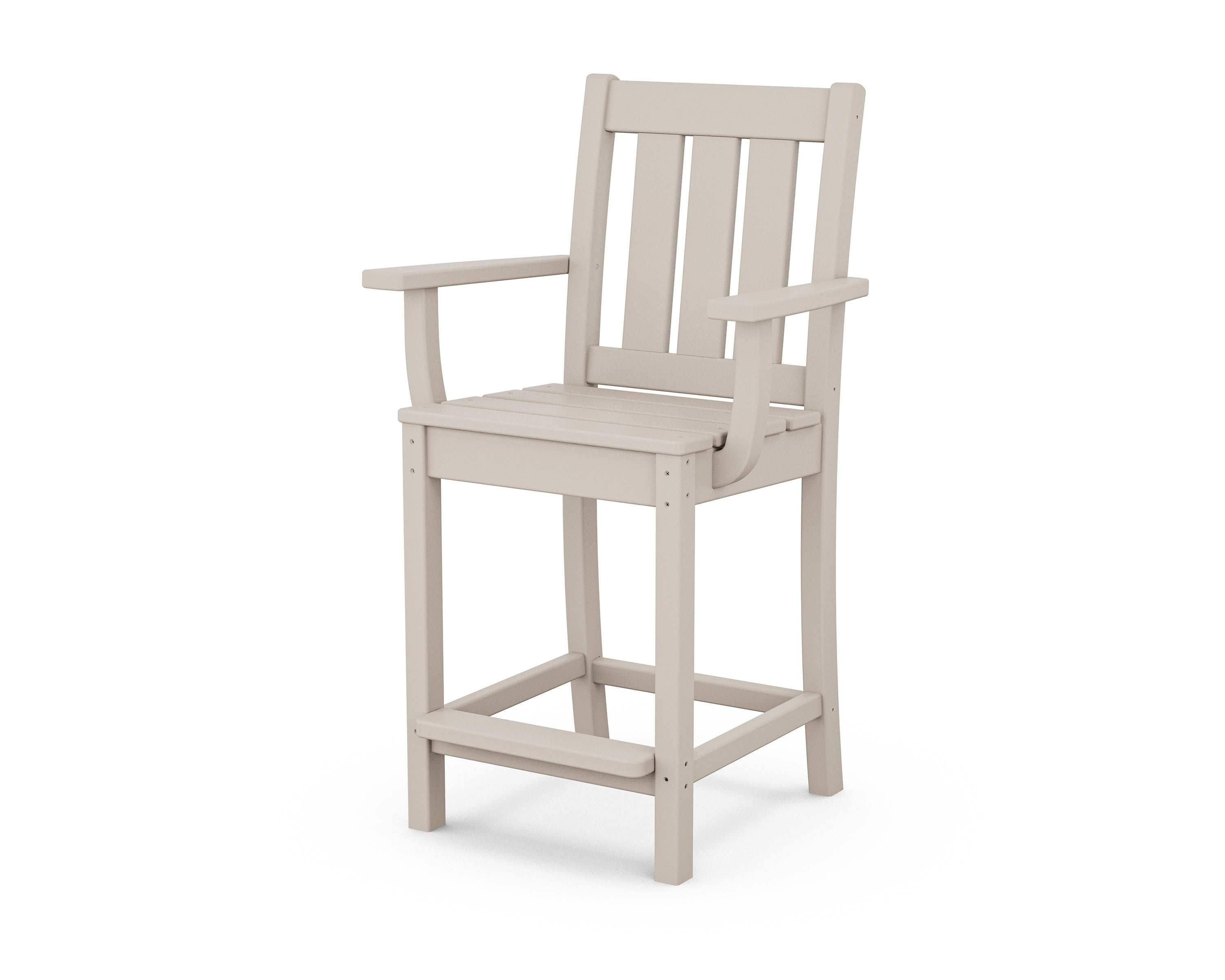 POLYWOOD® Oxford Counter Arm Chair in Sand