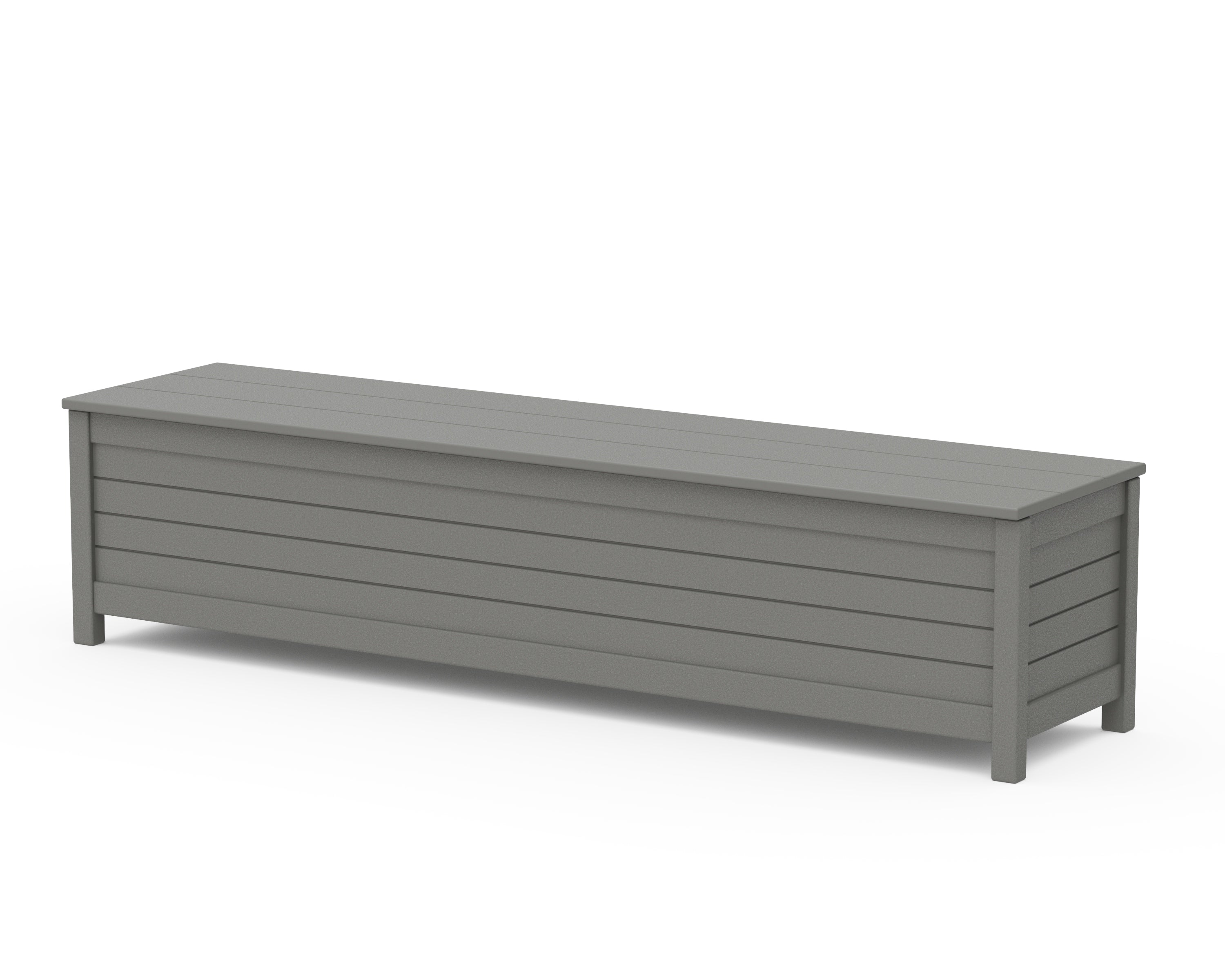POLYWOOD® Nautical 72" Storage Bench in Slate Grey