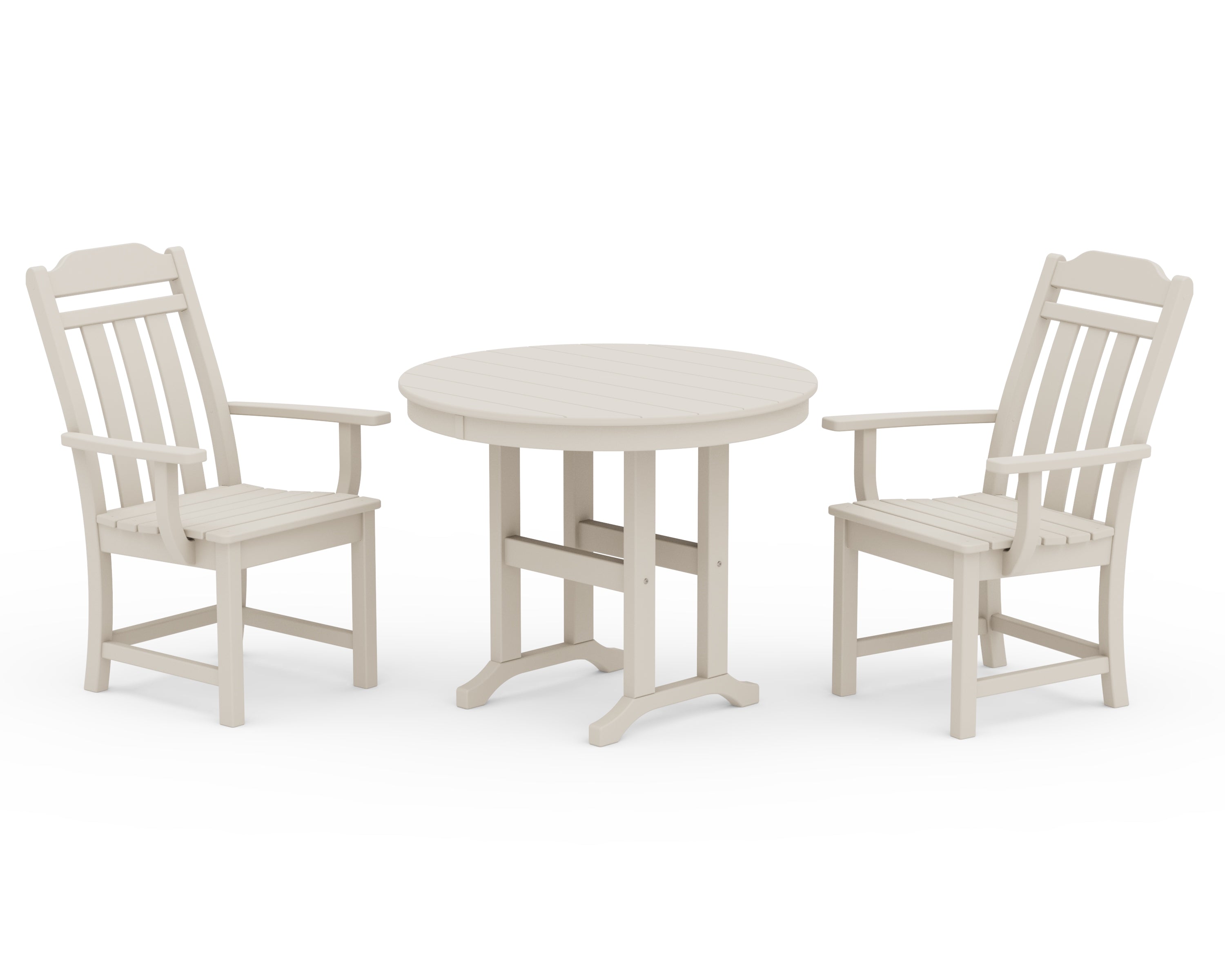 Country Living Cottage 3-Piece Farmhouse Dining Set in Sand