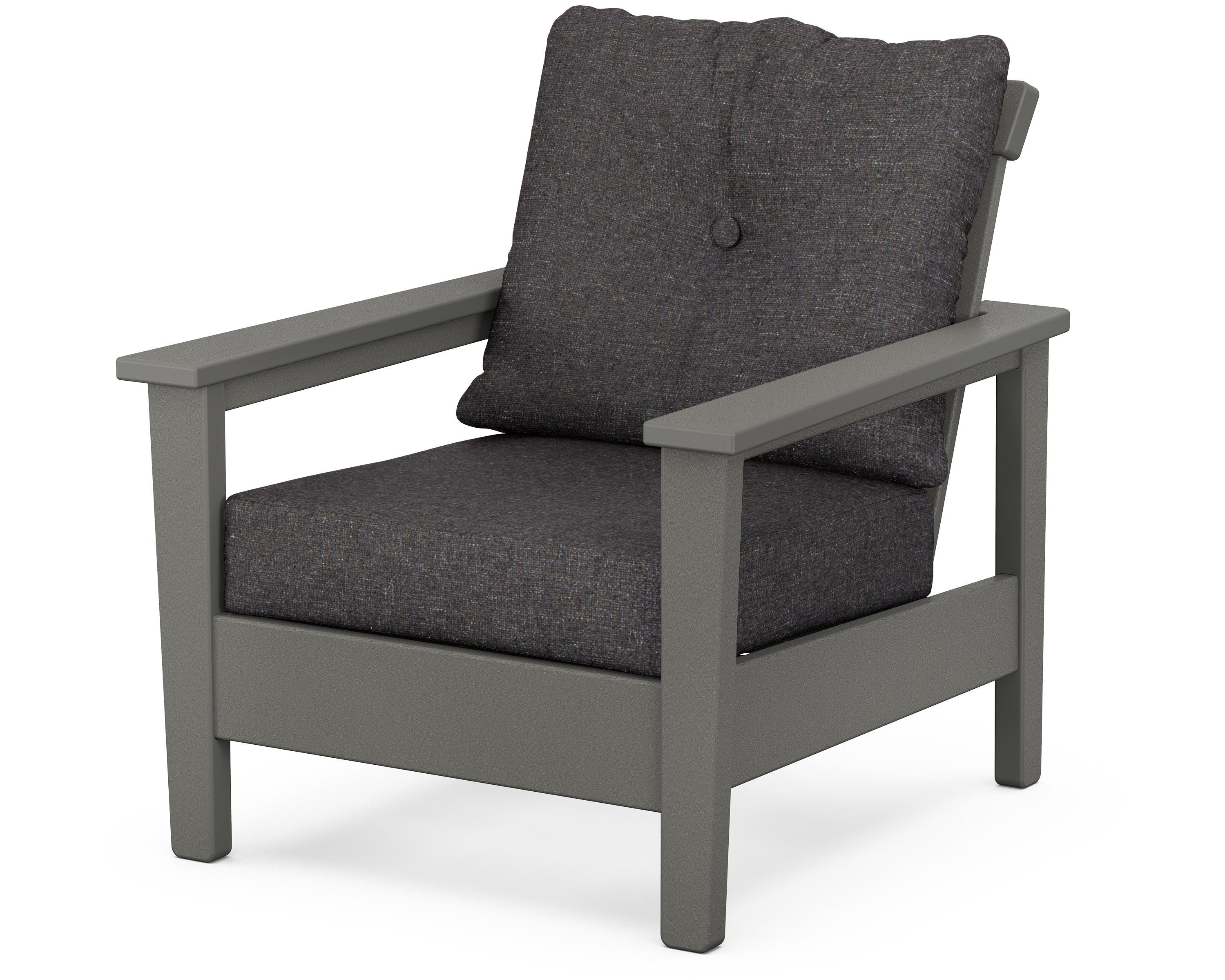 POLYWOOD® Prescott Deep Seating Chair in Slate Grey / Ash Charcoal