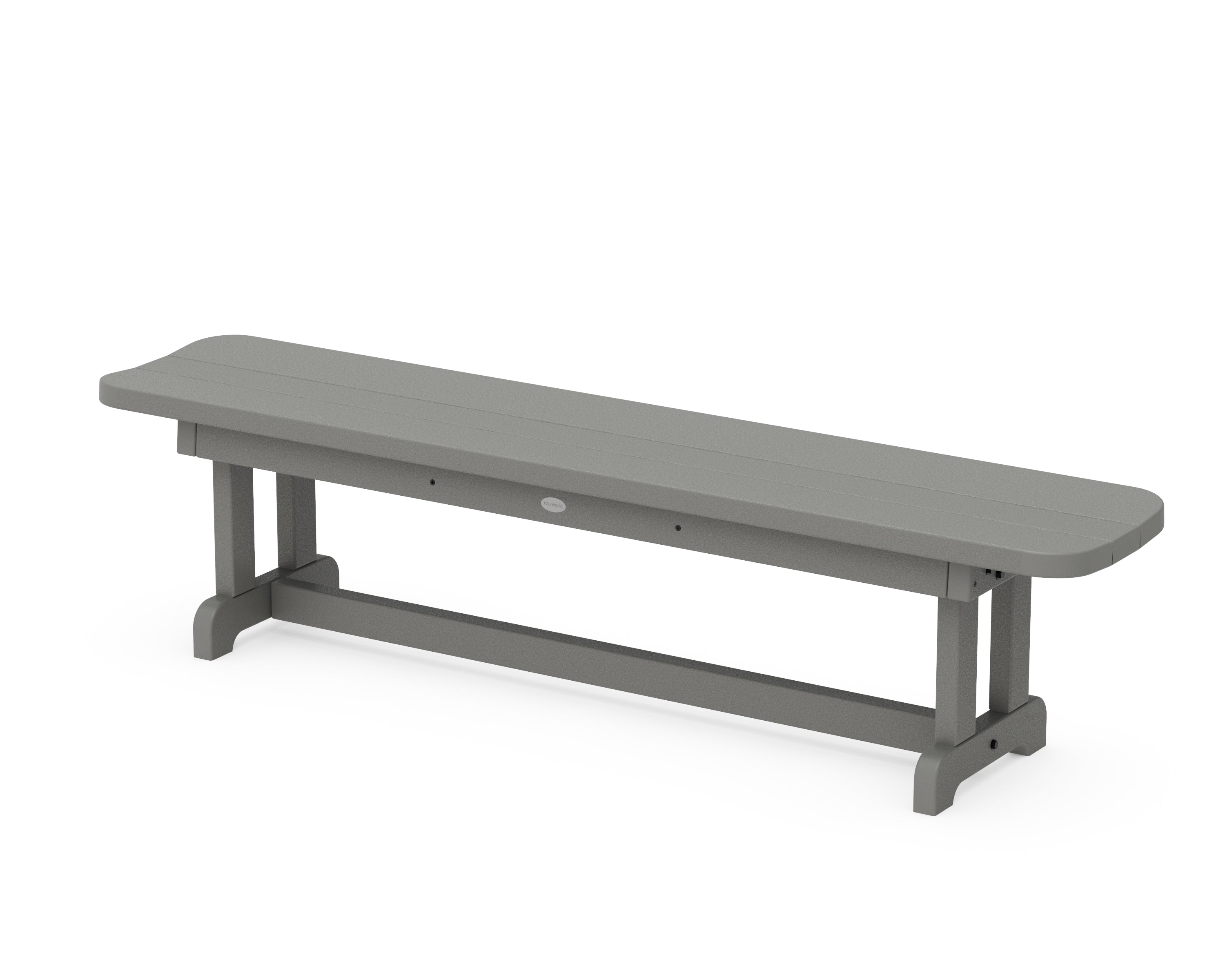 POLYWOOD® Park 72" Harvester Backless Bench in Slate Grey