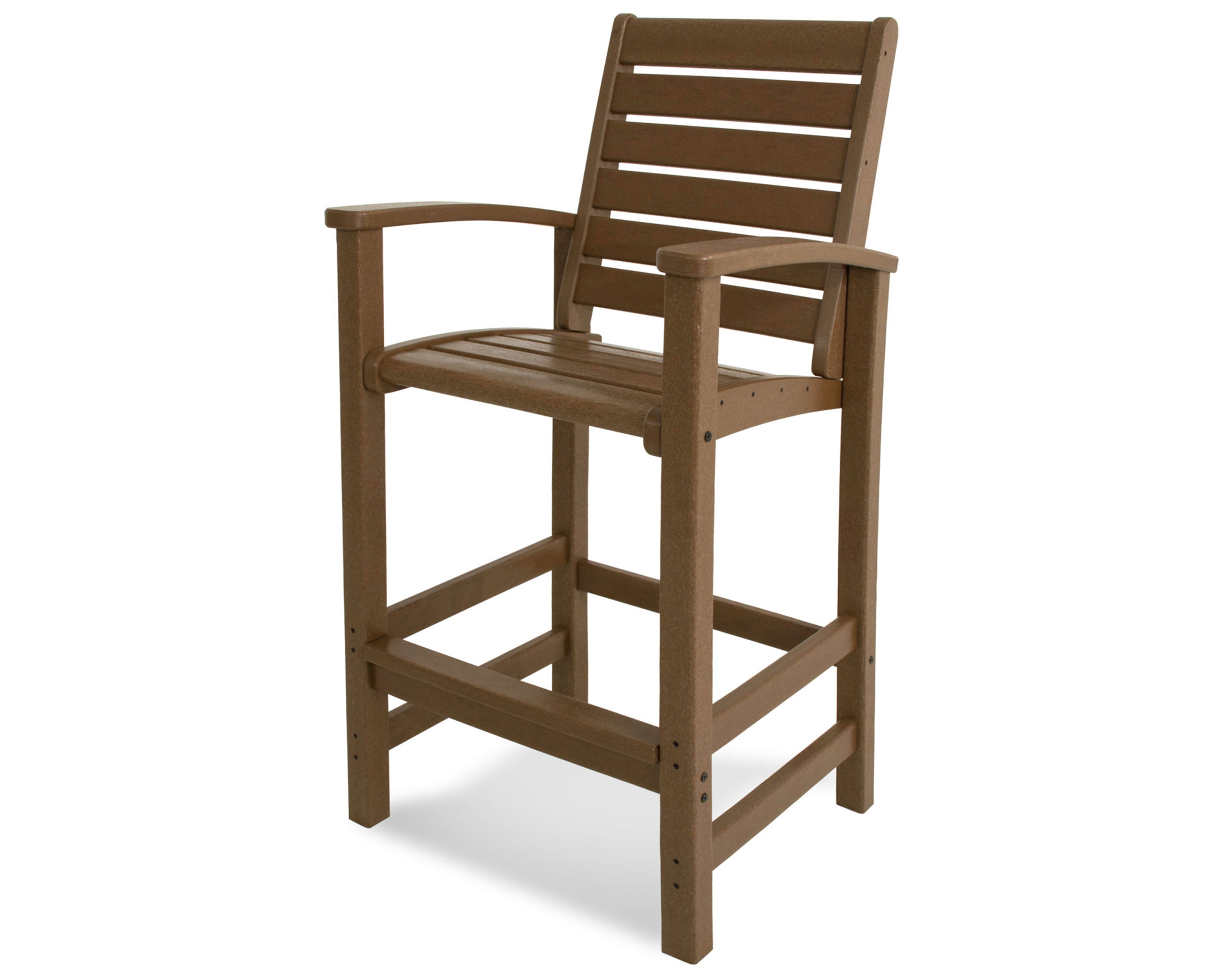 POLYWOOD® Signature Bar Chair in Teak
