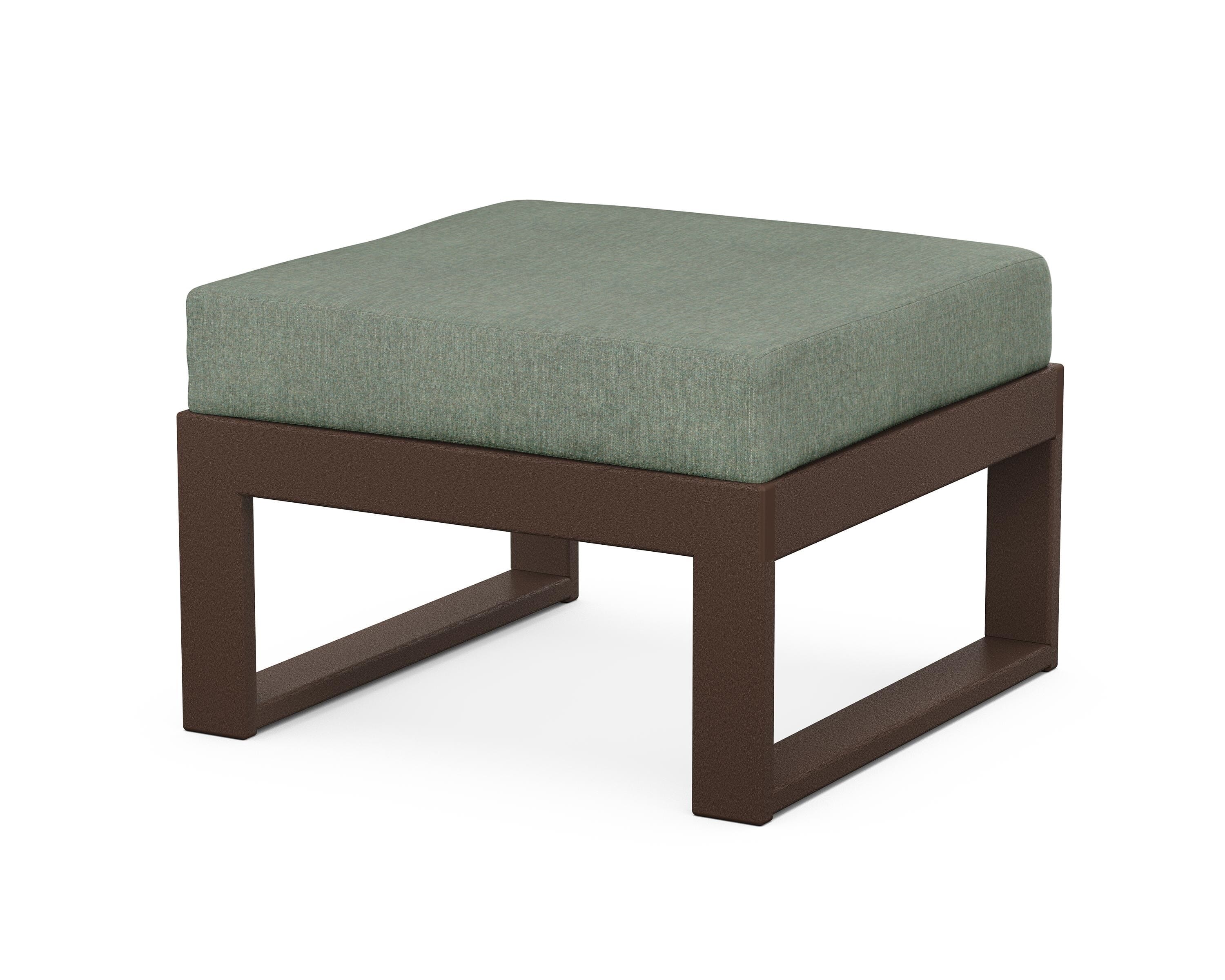 Unbranded Modular Ottoman - Modern in Mahogany / Cast Sage