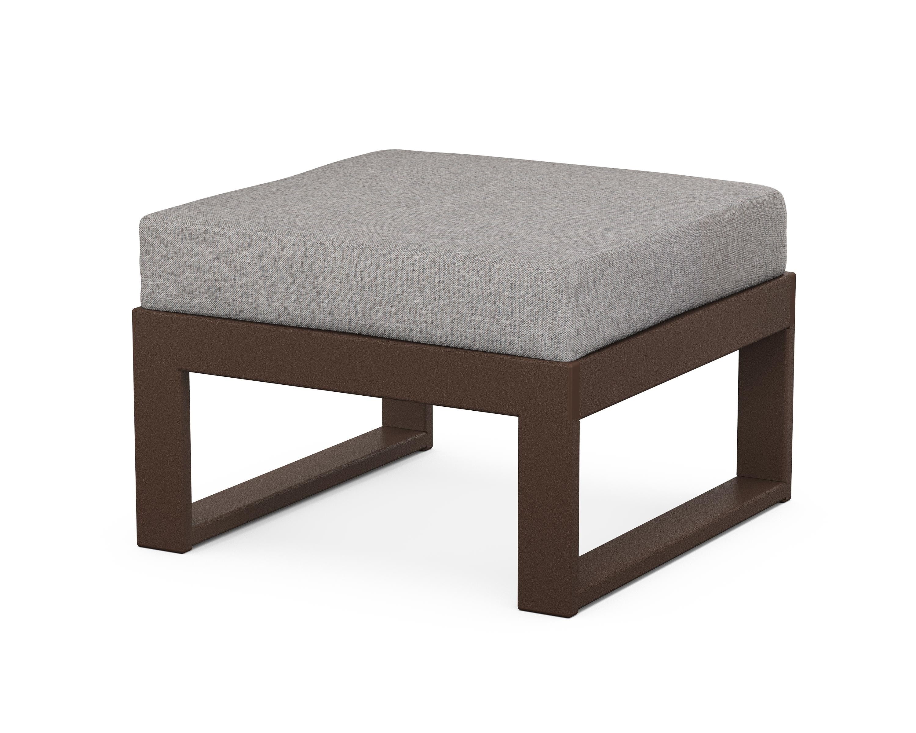 Unbranded Modular Ottoman - Modern in Mahogany / Grey Mist