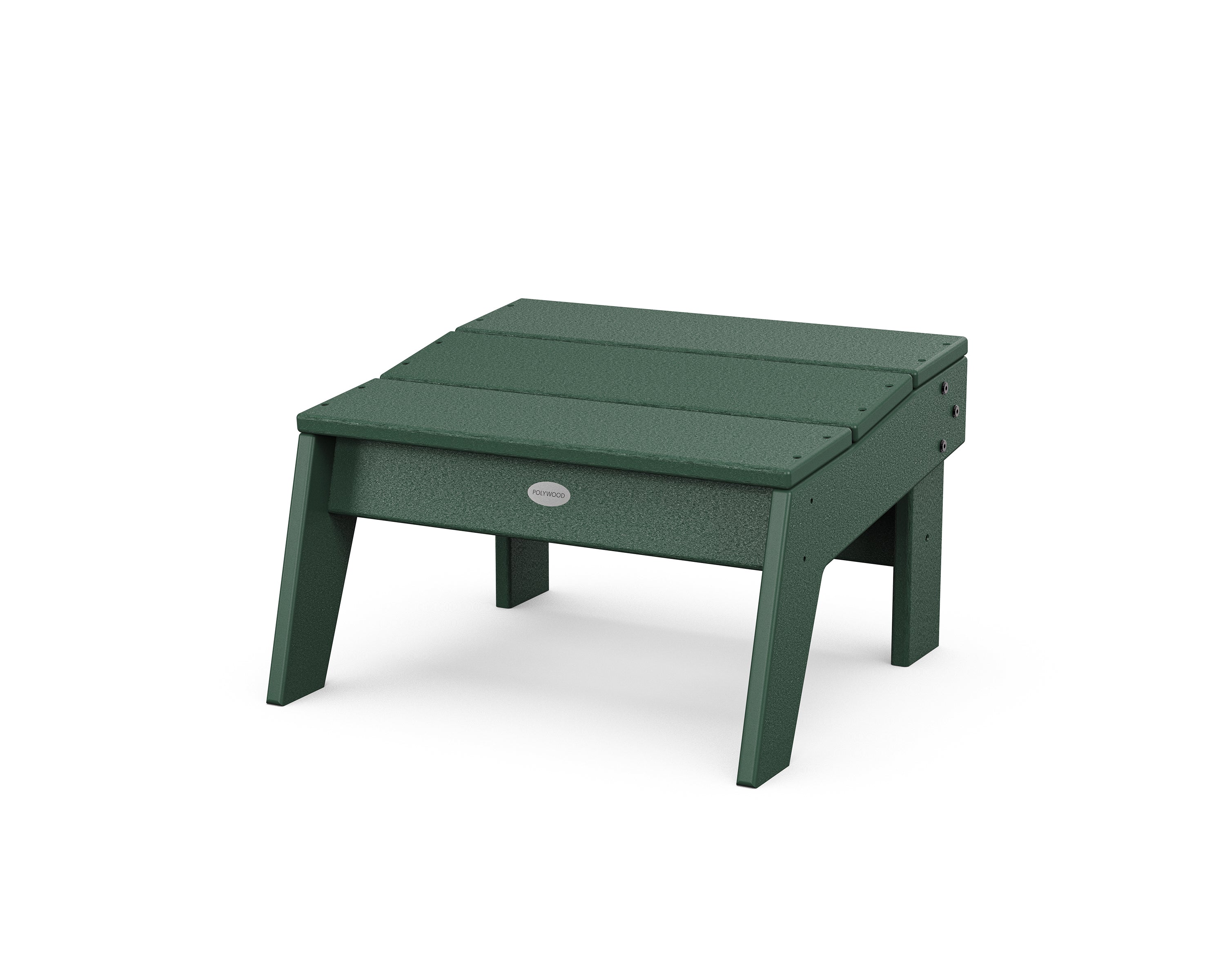 POLYWOOD® Modern Studio Ottoman in Green