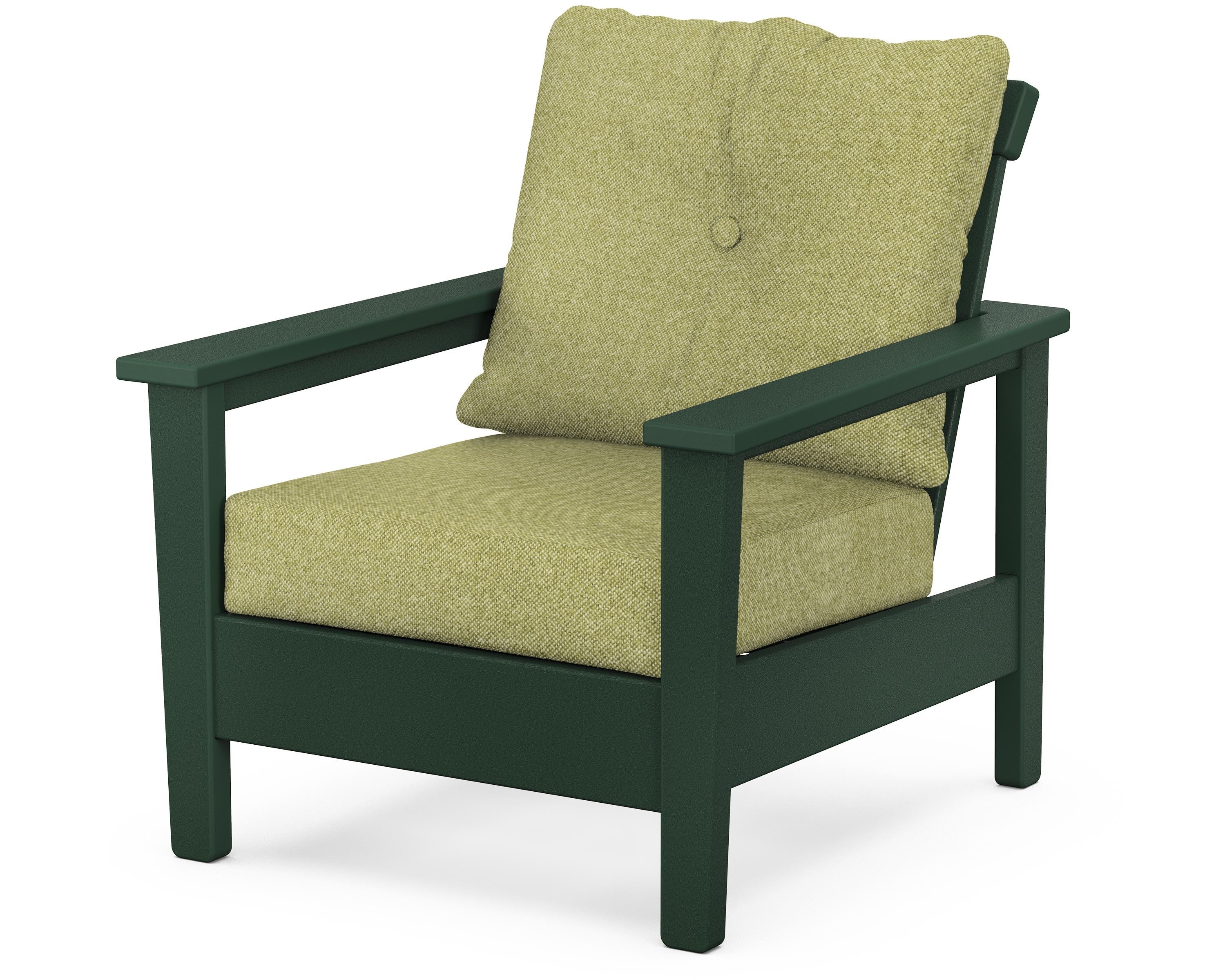 POLYWOOD® Prescott Deep Seating Chair in Green / Chartreuse Boucle