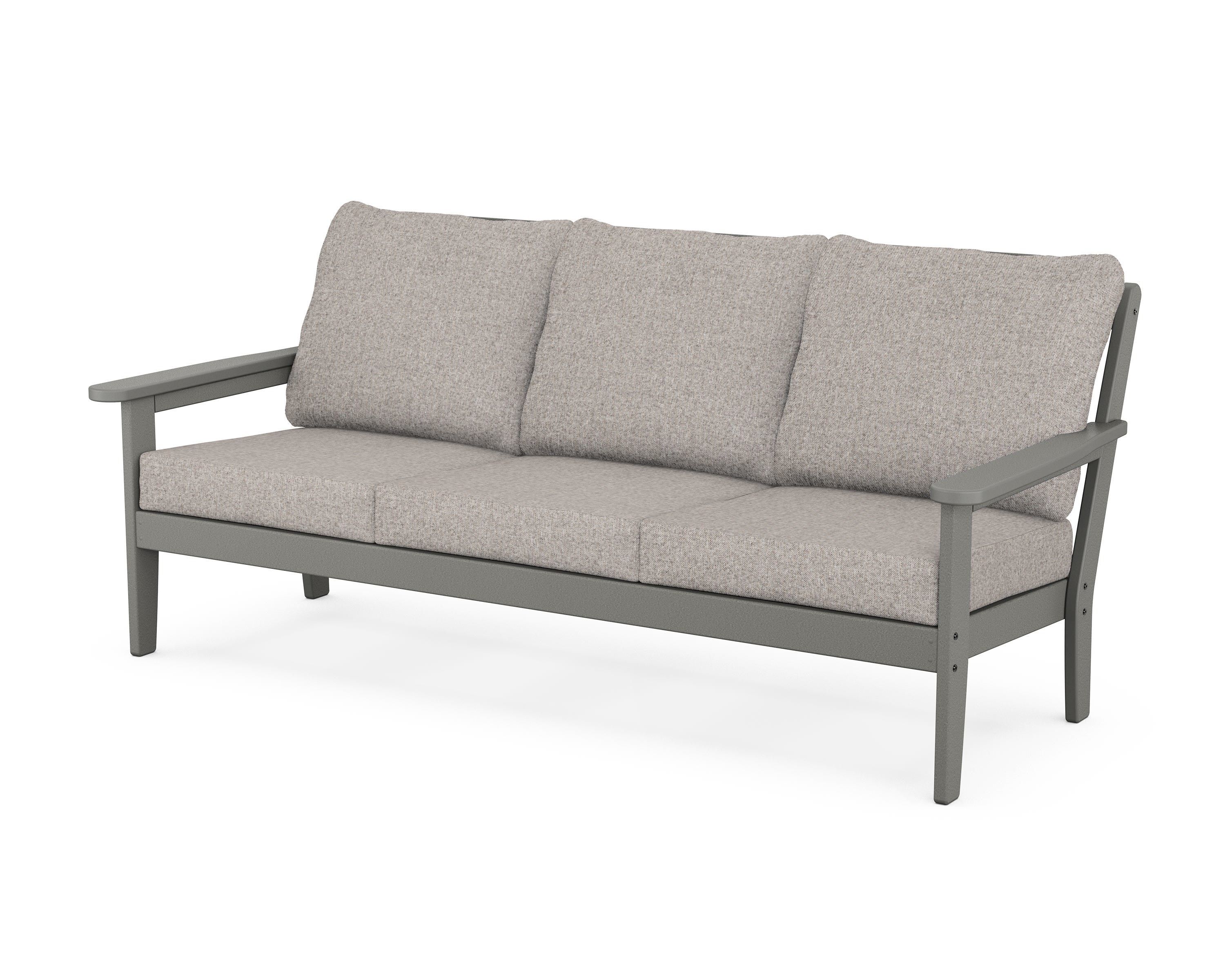 Country Living Cottage Deep Seating Sofa in Slate Grey / Weathered Tweed