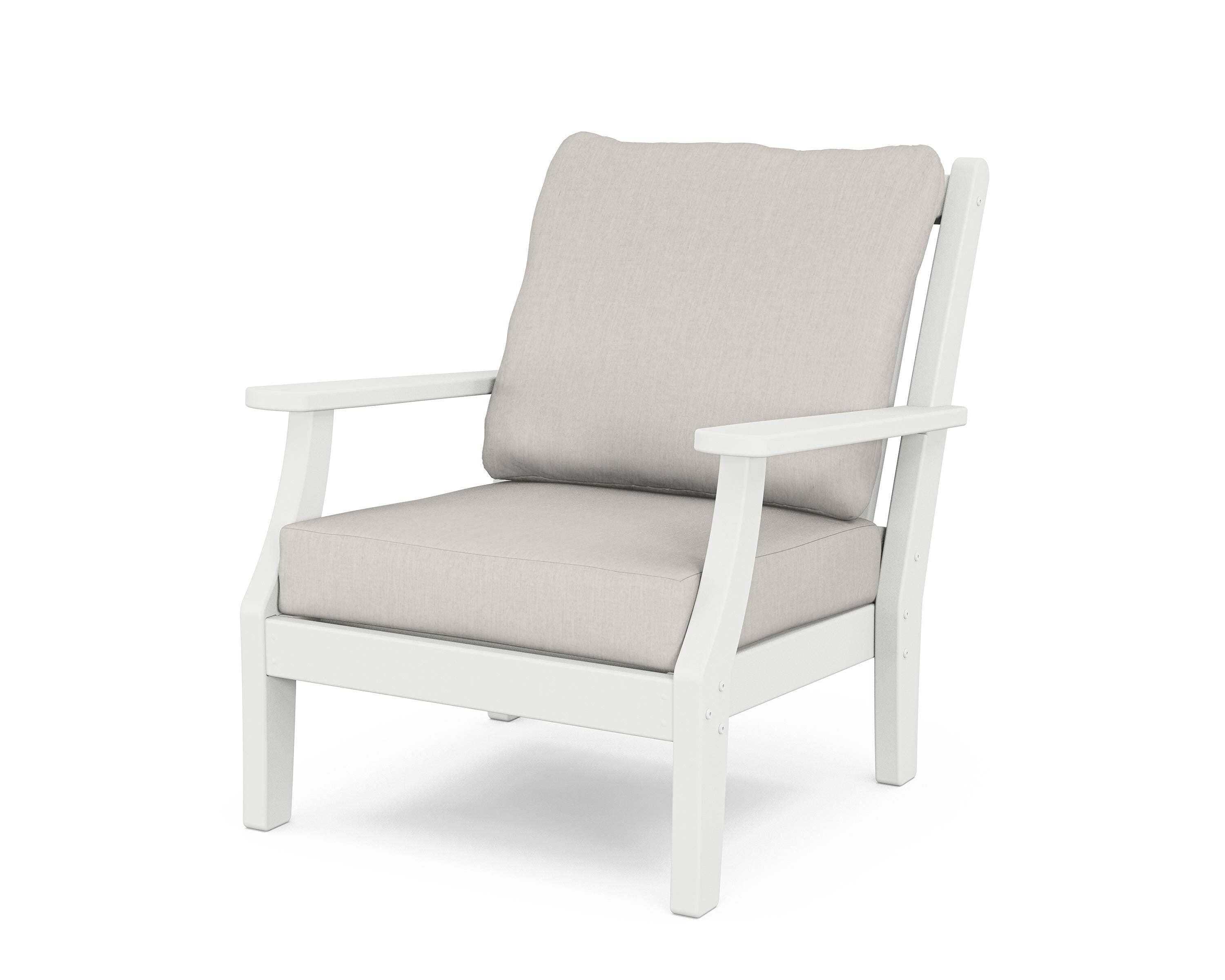 Country Living Wovendale Deep Seating Chair in White / Cast Ash