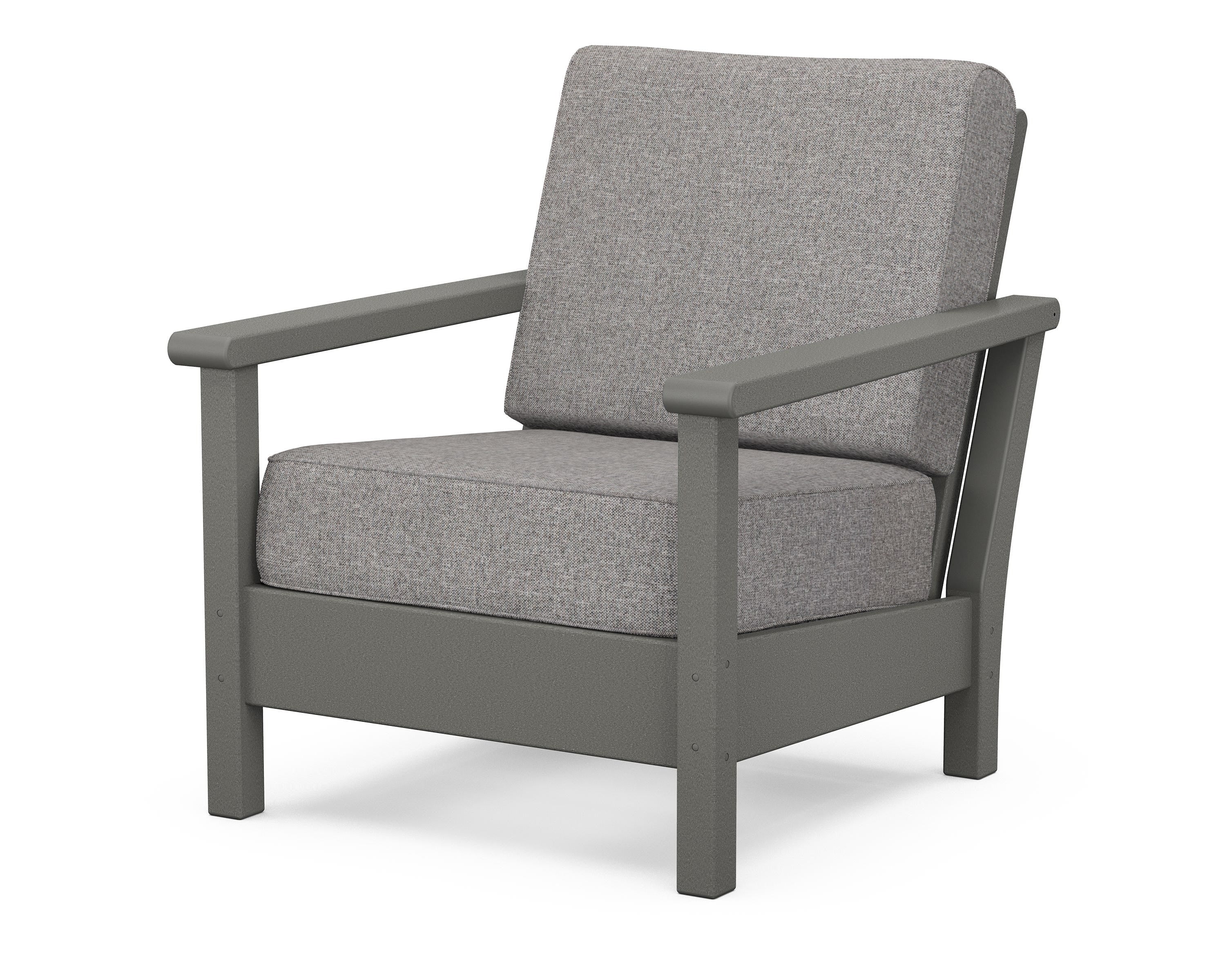 POLYWOOD® Harbour Deep Seating Chair in Slate Grey / Grey Mist