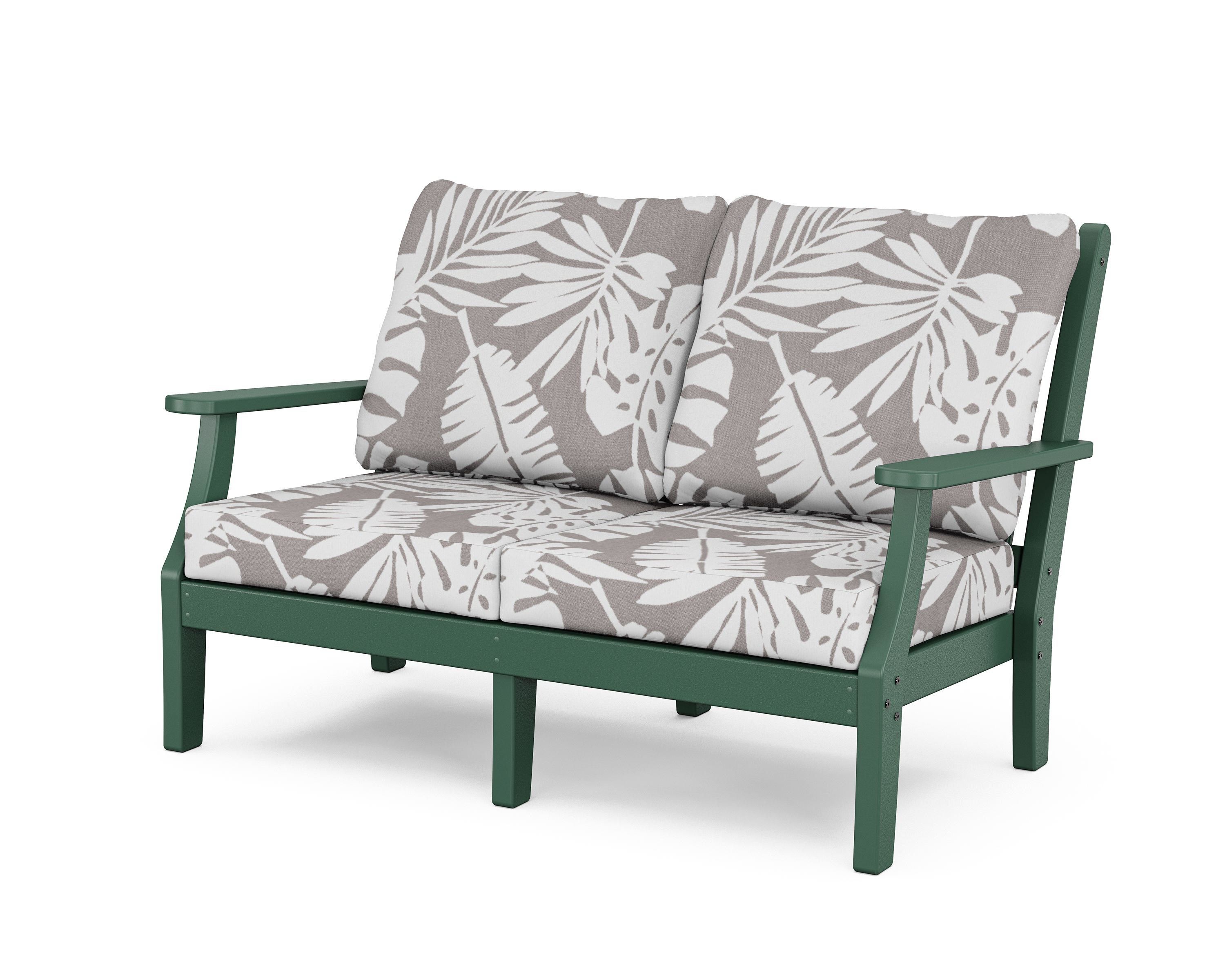 Country Living Wovendale Deep Seating Loveseat in Green / Leaf Grey Mist