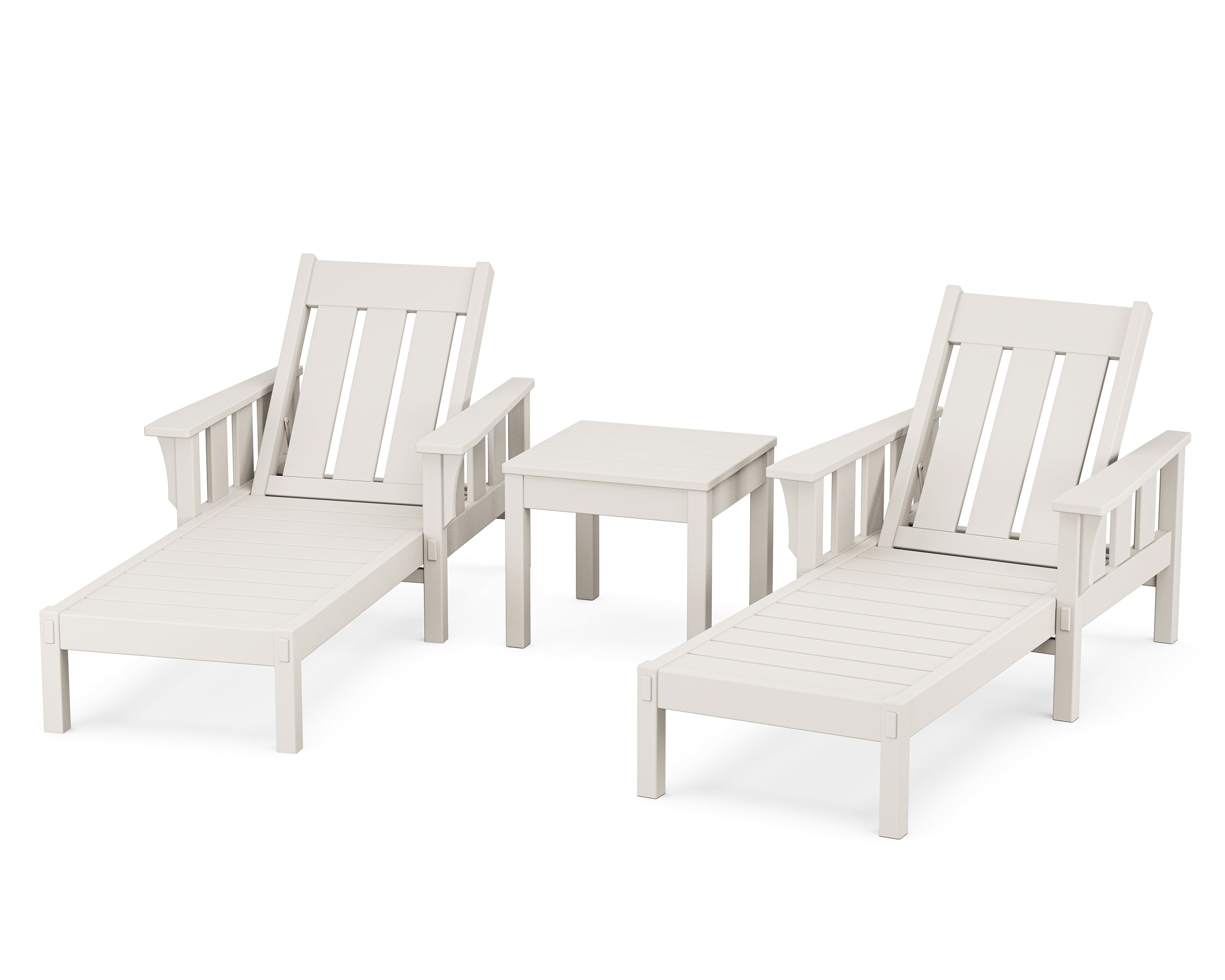 Martha Stewart by POLYWOOD® Acadia 3-Piece Chaise Set in Sand
