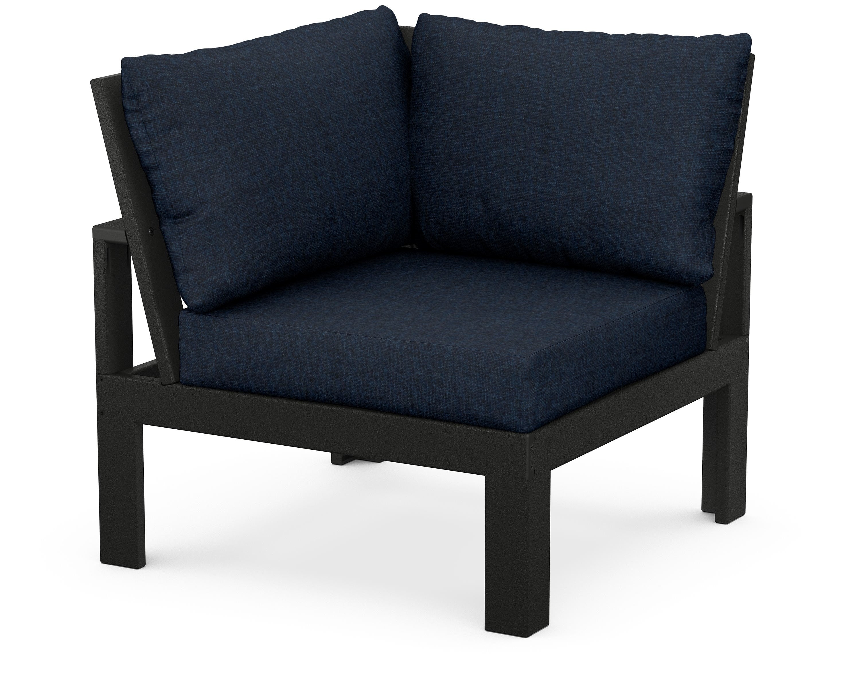 Unbranded Modular Corner Chair in Black / Marine Indigo