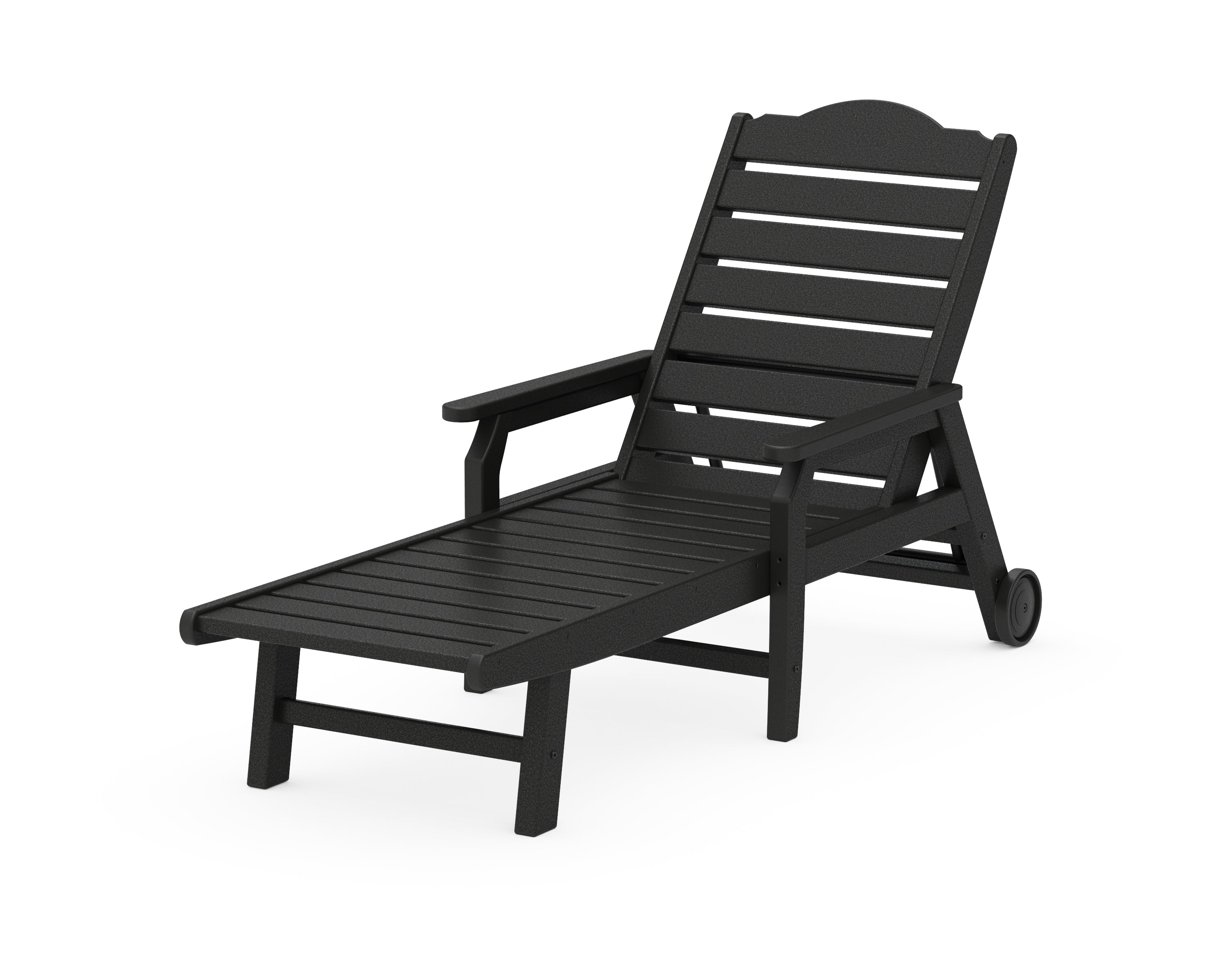 Draper James™ by POLYWOOD® Savannah Chaise with Arms and Wheels in Black