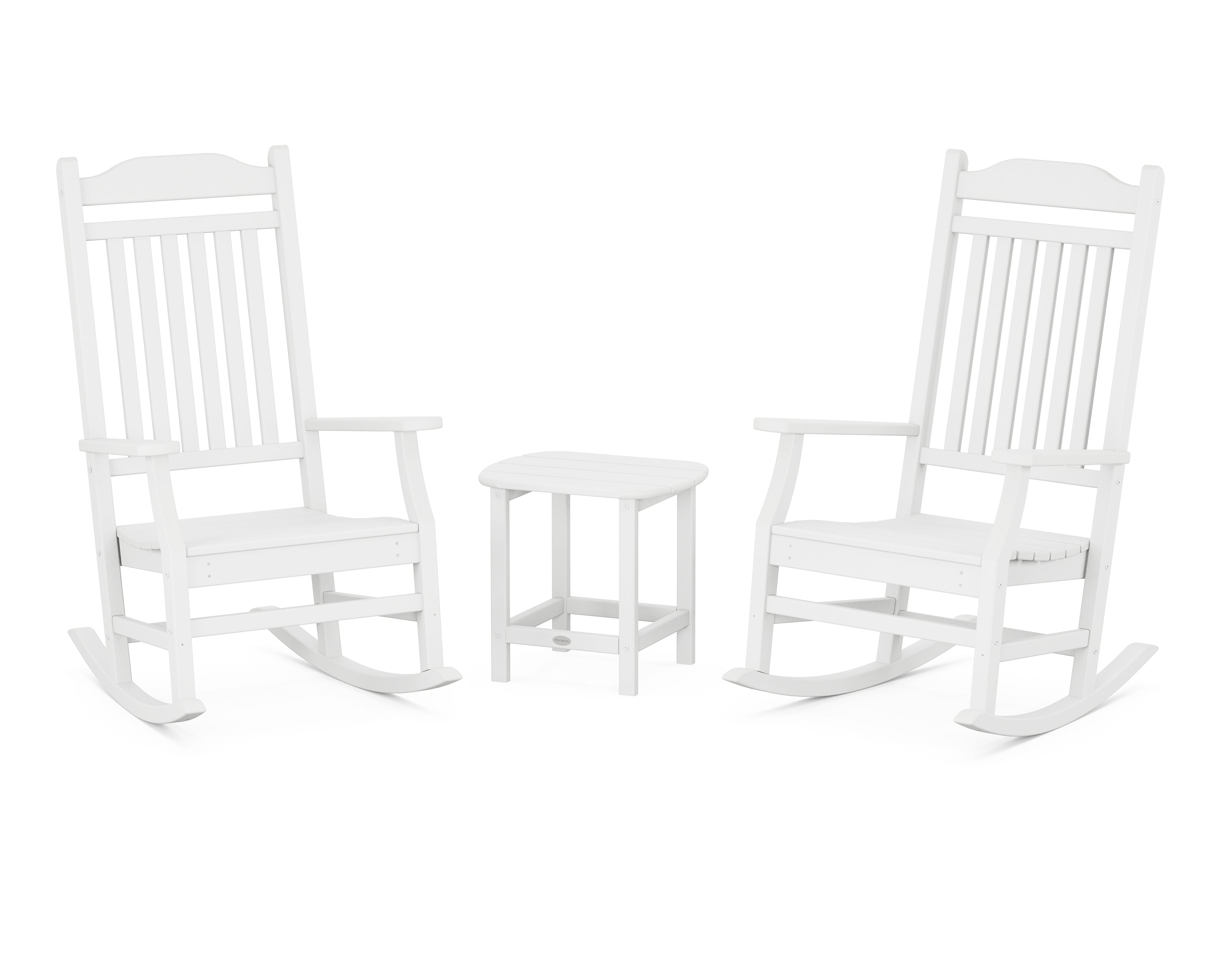 Country Living Cottage Rocking Chair 3-Piece Set in White
