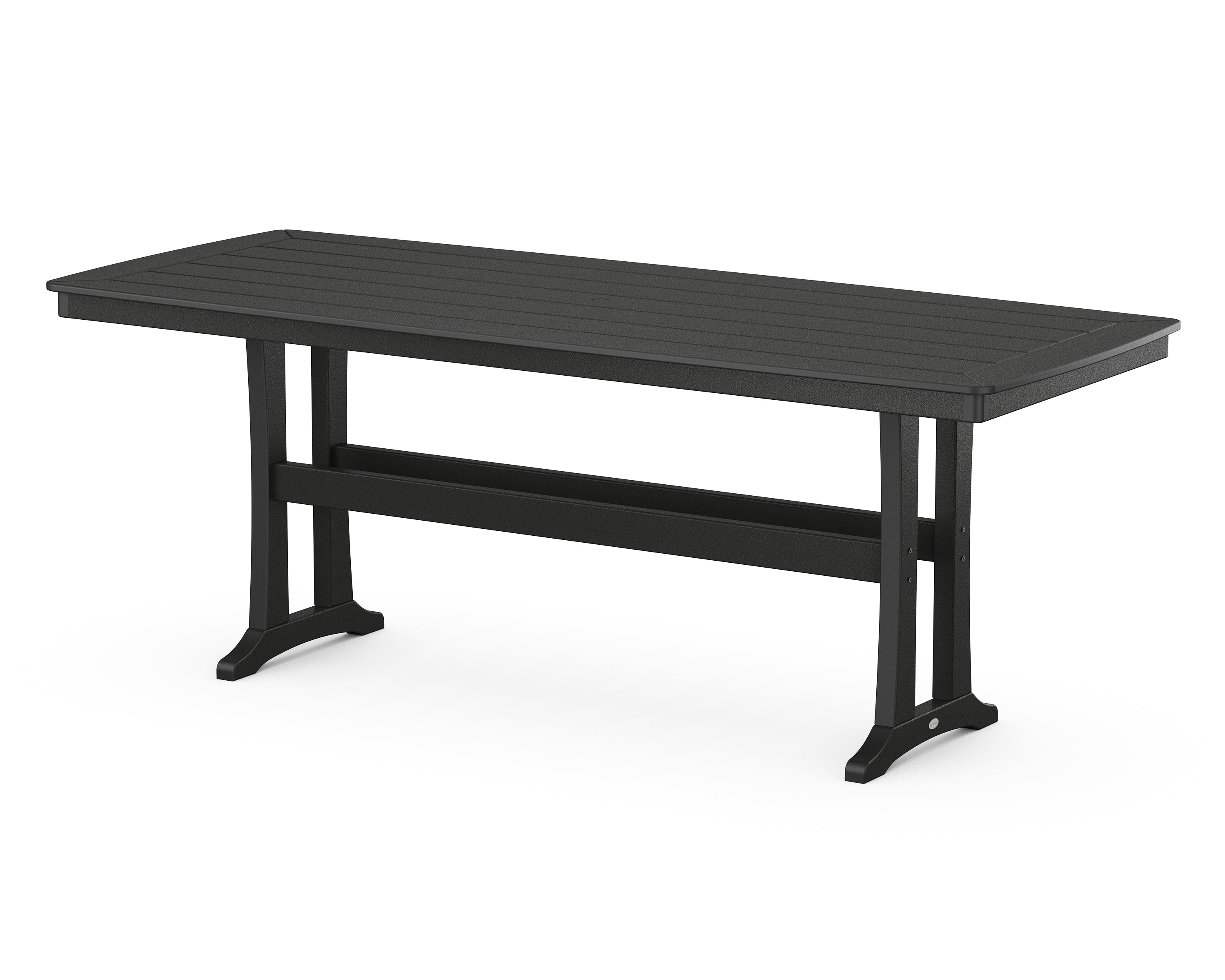 POLYWOOD® Nautical Trestle 39" x 97" Counter Table in Black