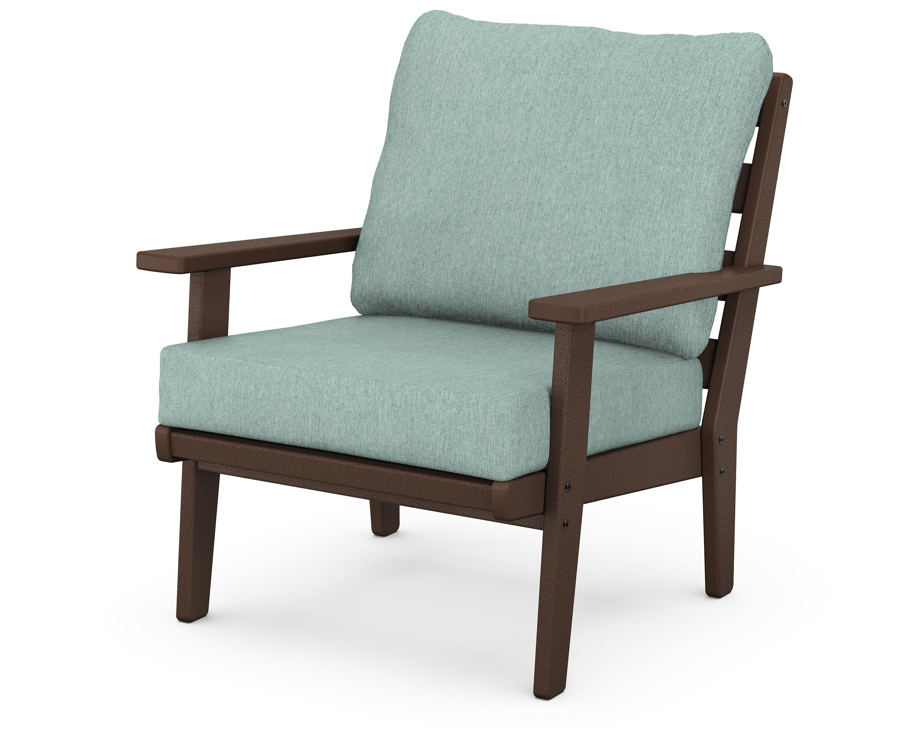 POLYWOOD® Grant Park Deep Seating Chair in Mahogany / Glacier Spa