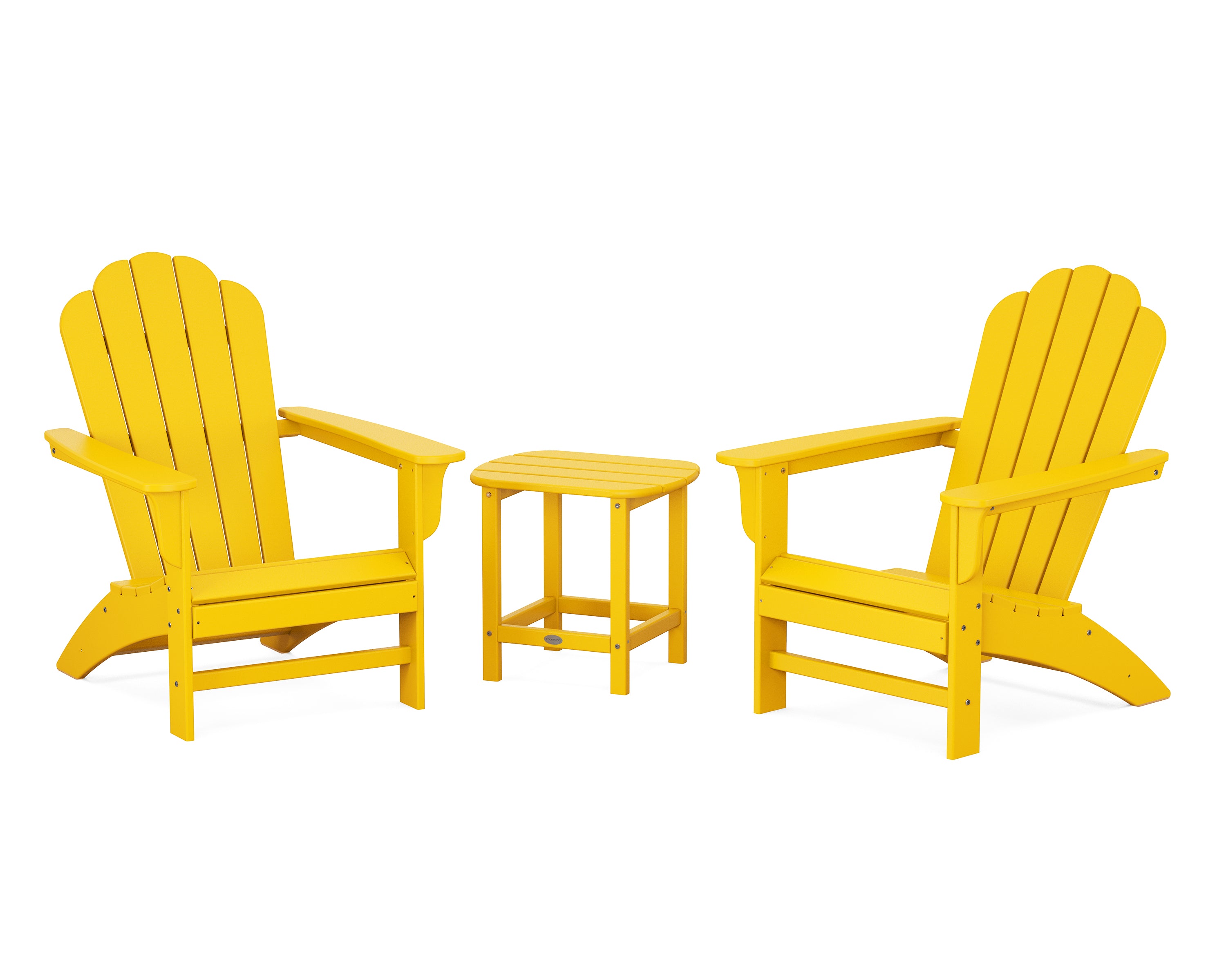 Country Living Cottage Adirondack Chair 3-Piece Set in Lemon