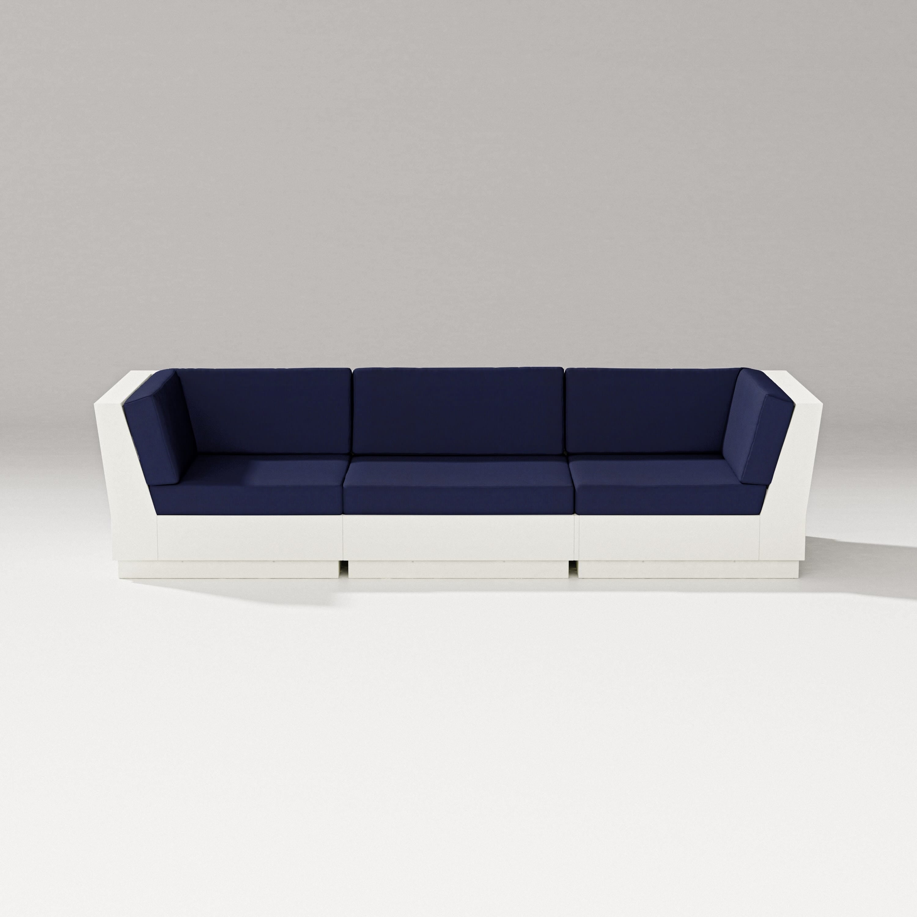 PW Designer Series Elevate Sofa Sectional in Vintage White / Navy