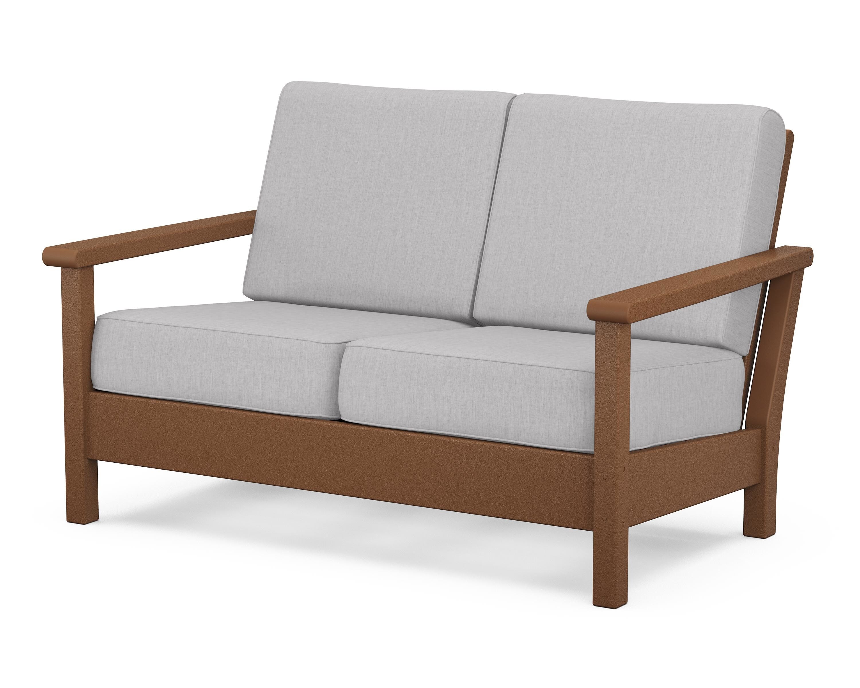 POLYWOOD® Harbour Deep Seating Loveseat in Teak / Granite