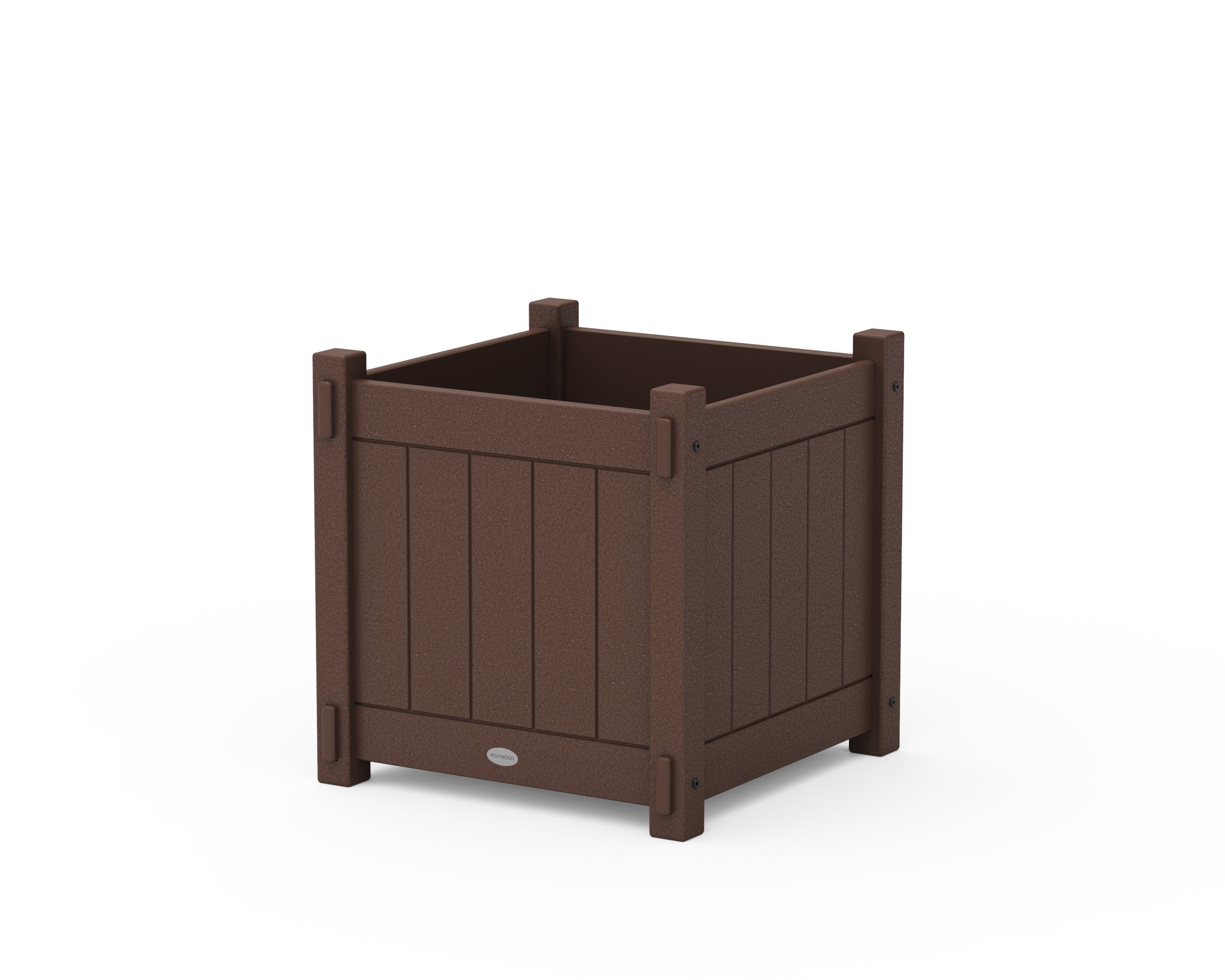 POLYWOOD® Vineyard Large Square Planter Box in Mahogany