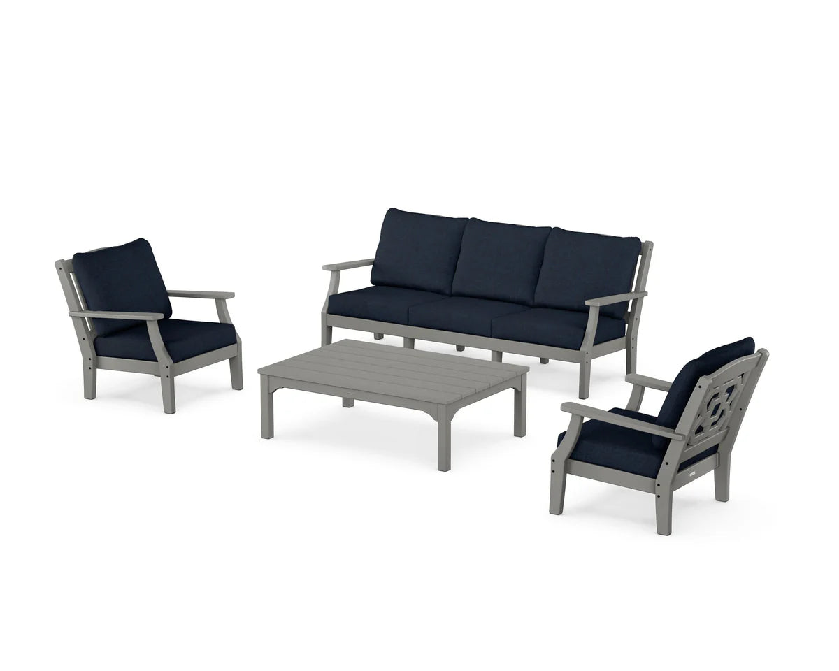 Chinoiserie 4-Piece Deep Seating Set with Sofa