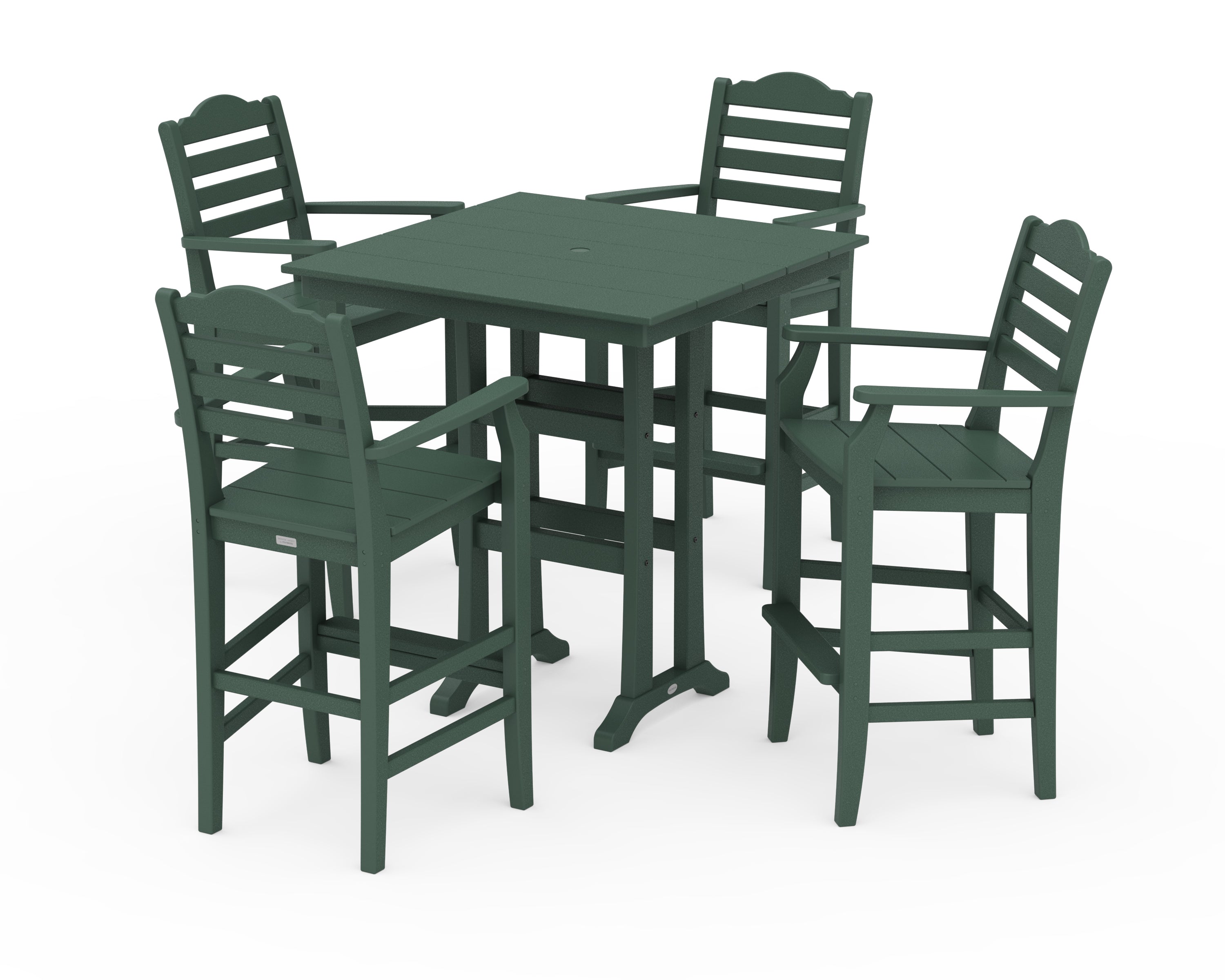 Draper James™ by POLYWOOD® Savannah 5-Piece Farmhouse Bar Set with Trestle Legs in Green