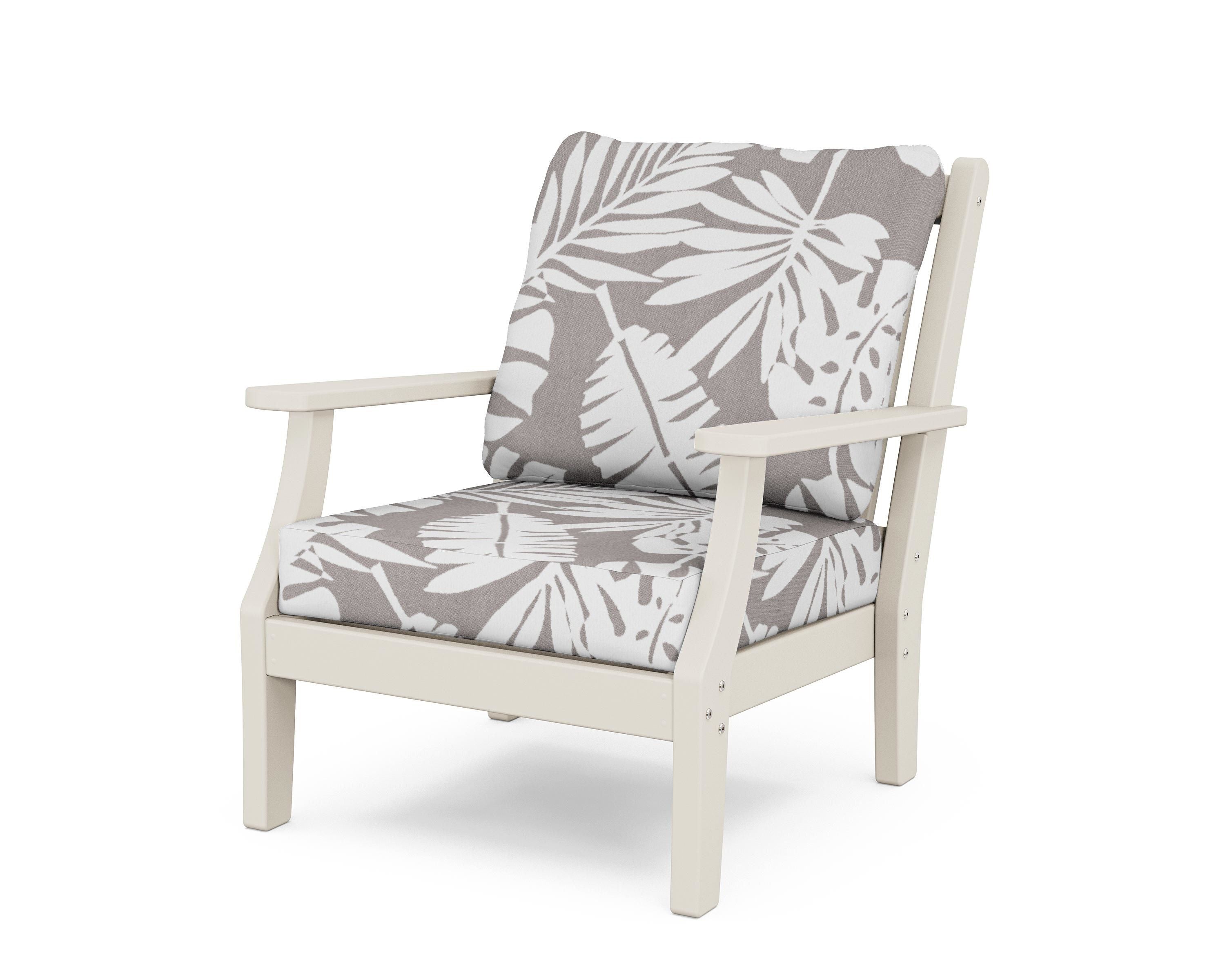 Country Living Wovendale Deep Seating Chair in Sand / Leaf Grey Mist