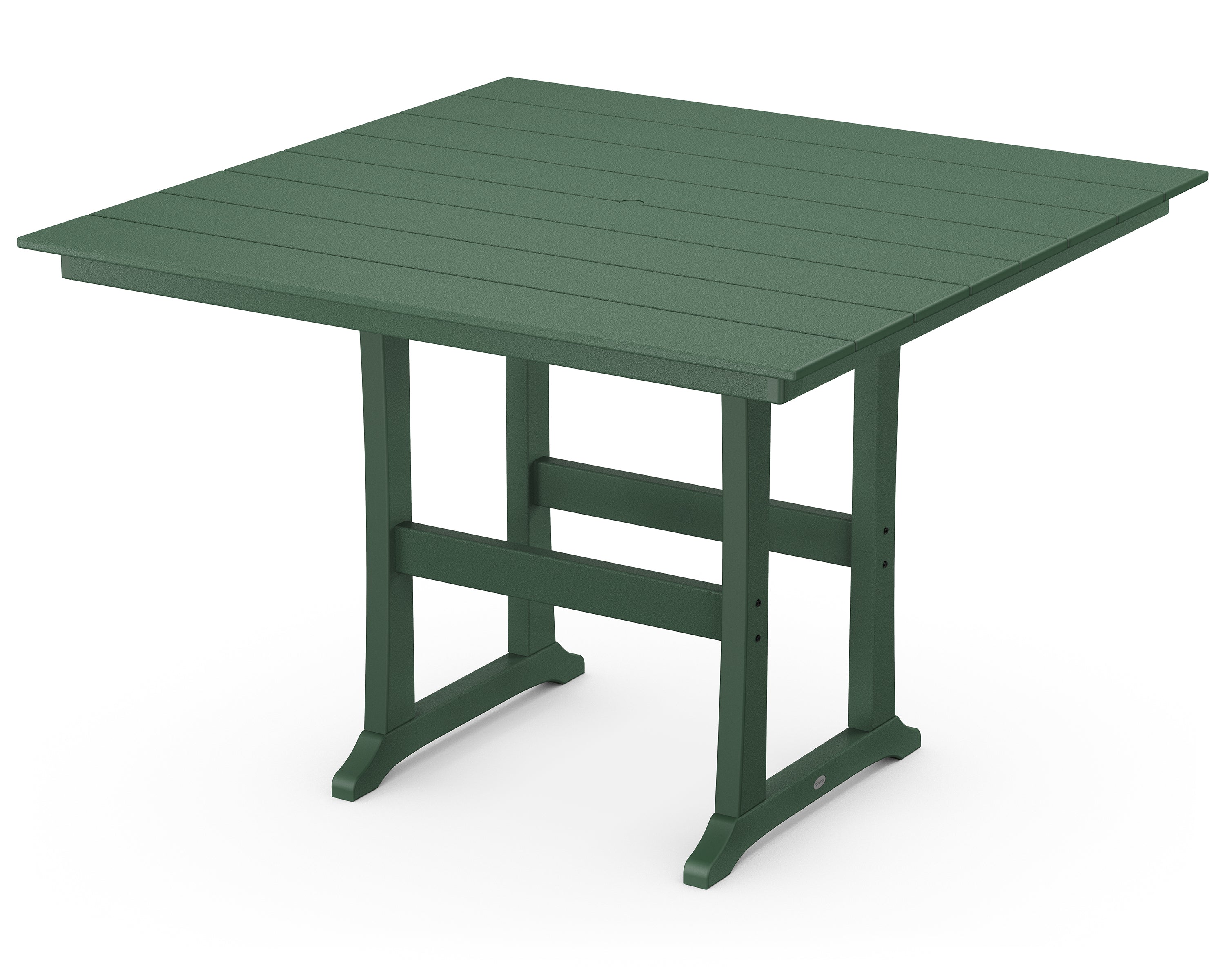 POLYWOOD® Farmhouse Trestle 59" Bar Table in Green