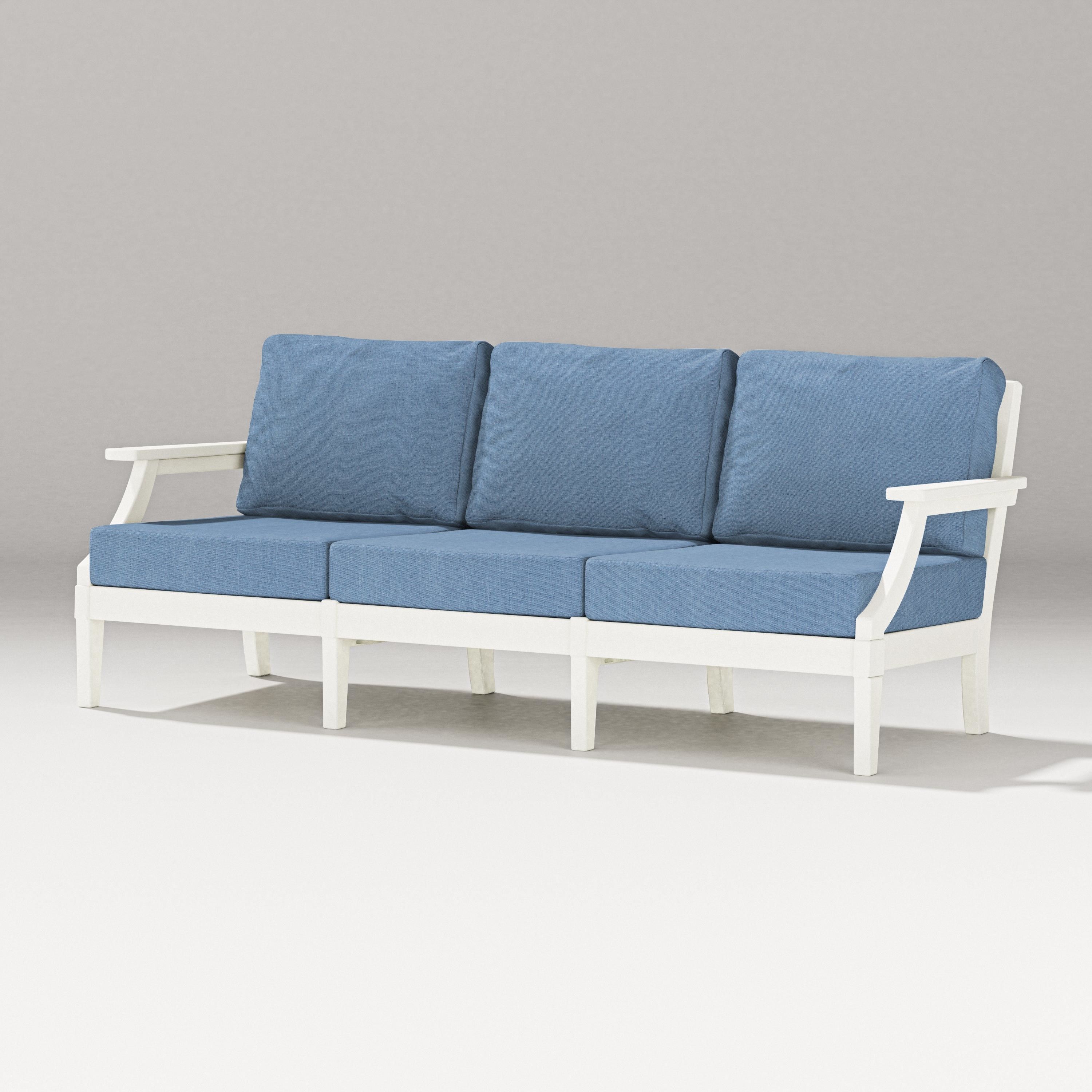 PW Designer Series Estate Sofa in Vintage White / Sky Blue
