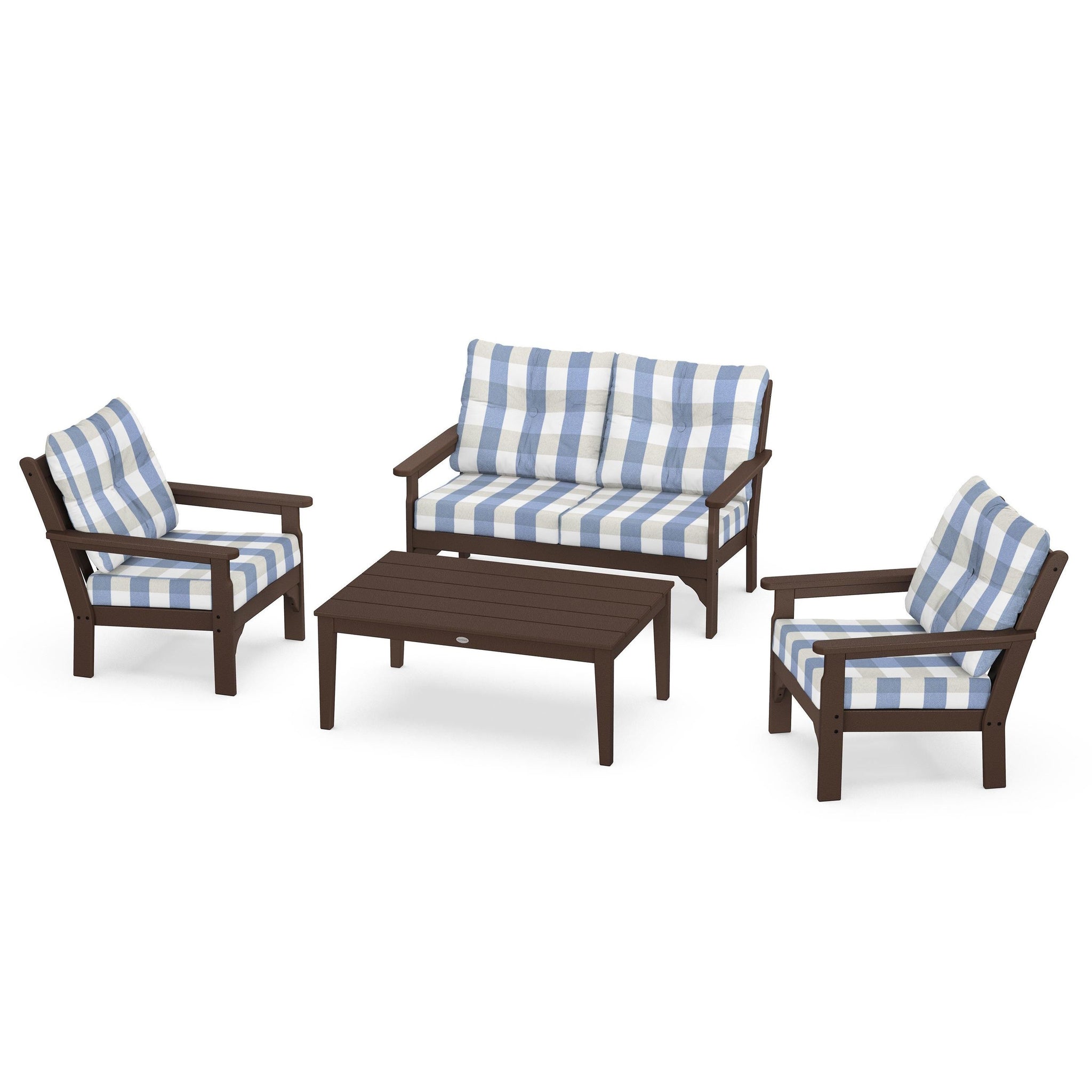 Vineyard 4 Piece Deep Seating Set - Mahogany