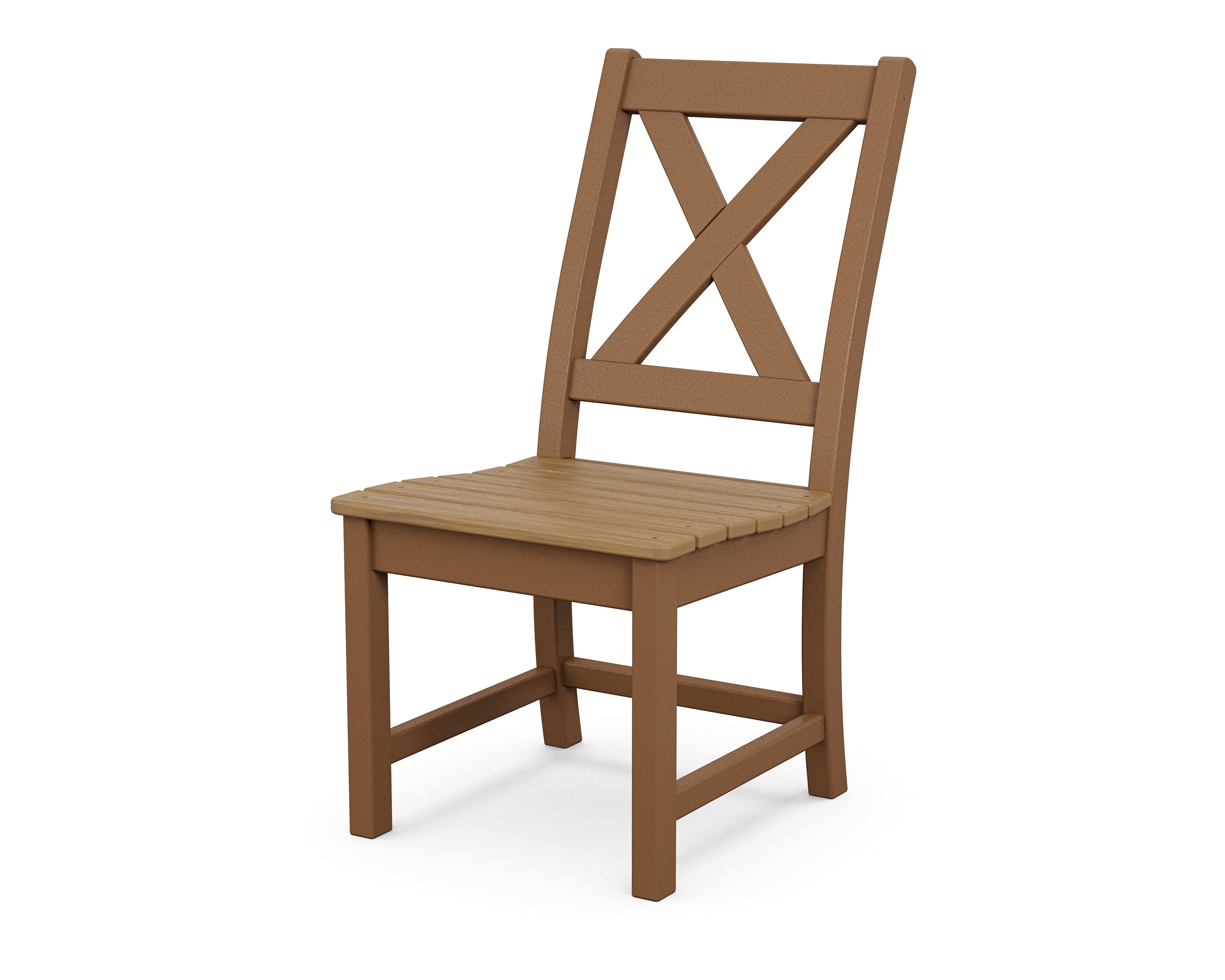 POLYWOOD® Braxton Dining Side Chair in Teak / Natural