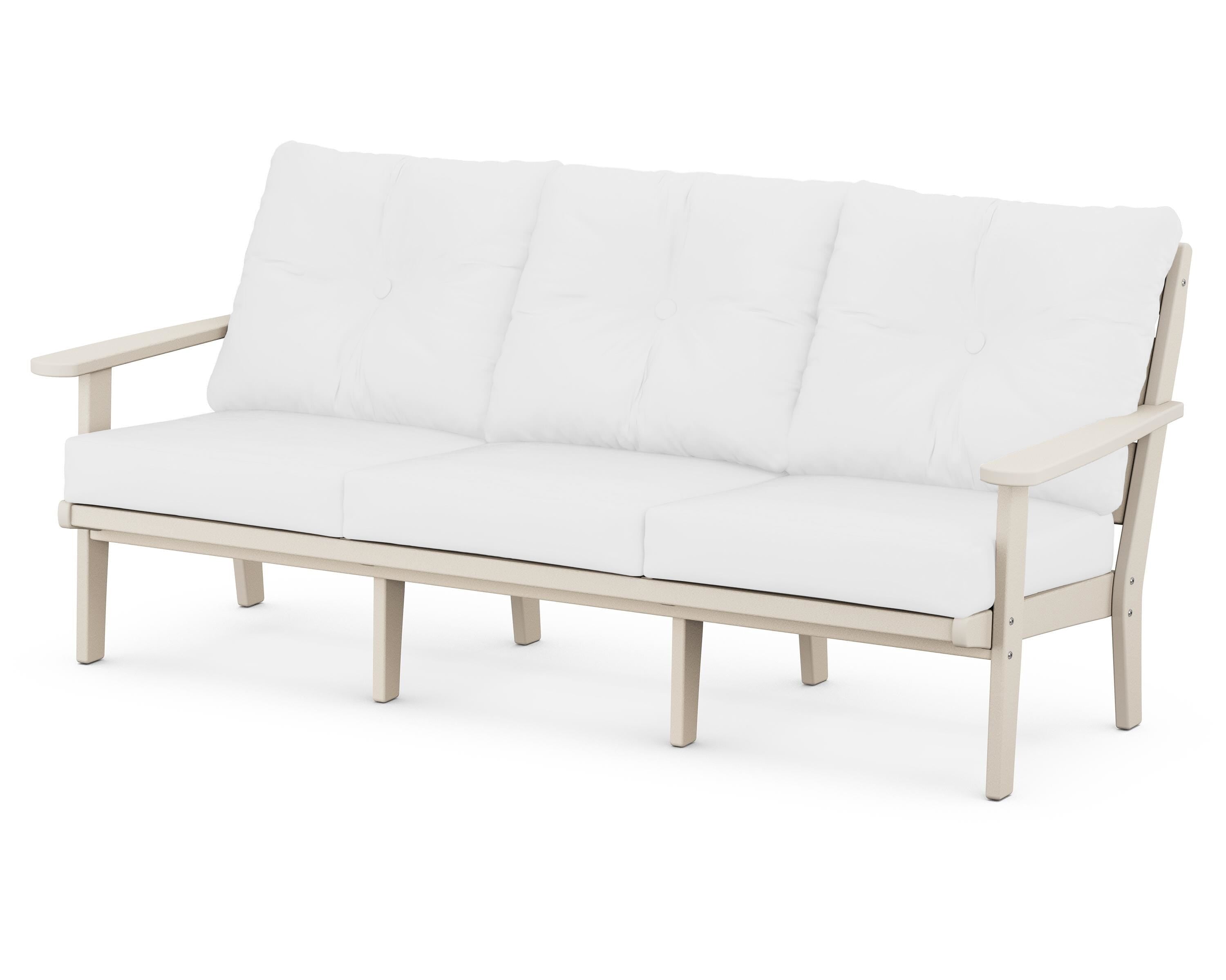 POLYWOOD® Lakeside Deep Seating Sofa in Sand / Natural