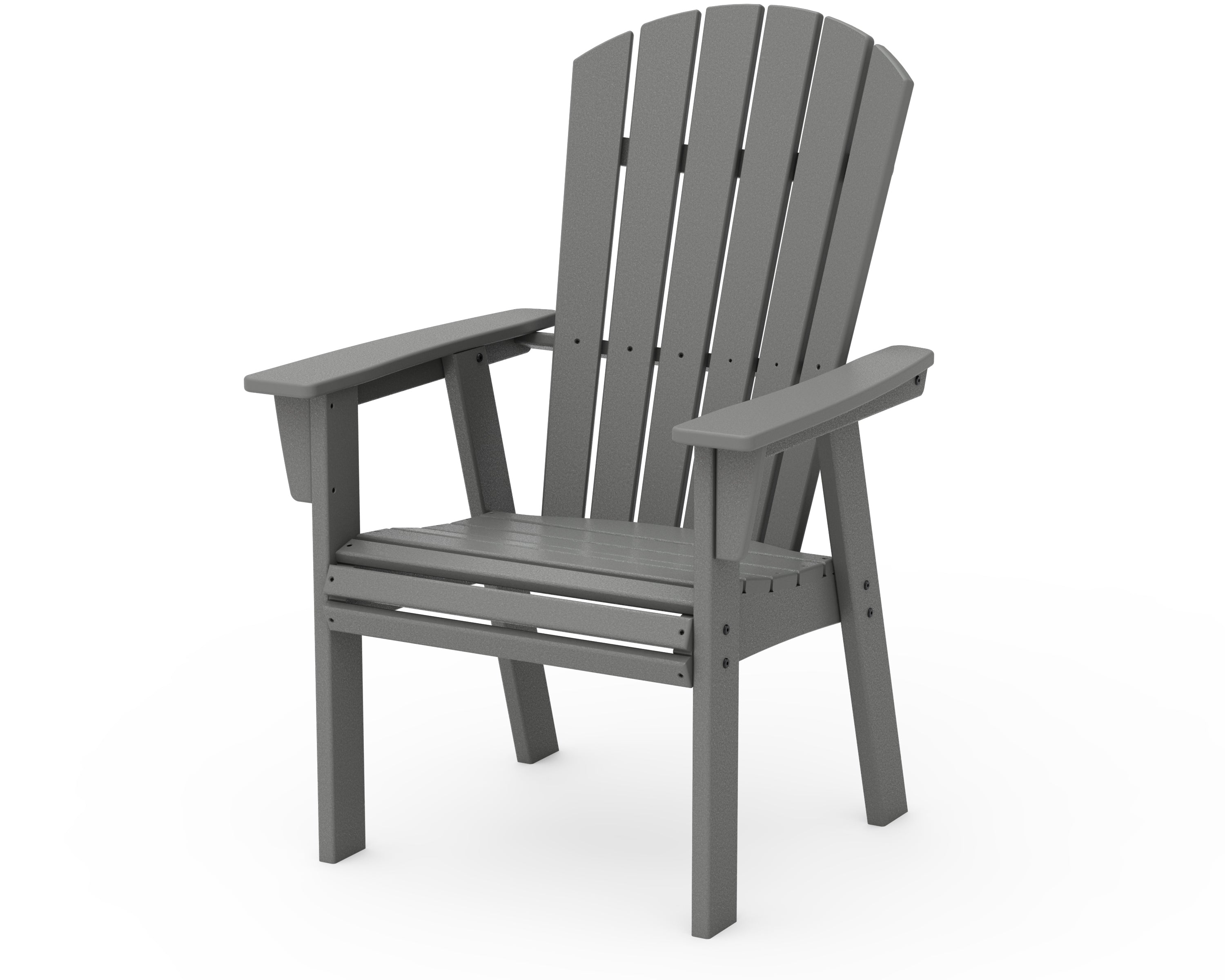 POLYWOOD® Nautical Curveback Adirondack Dining Chair in Slate Grey
