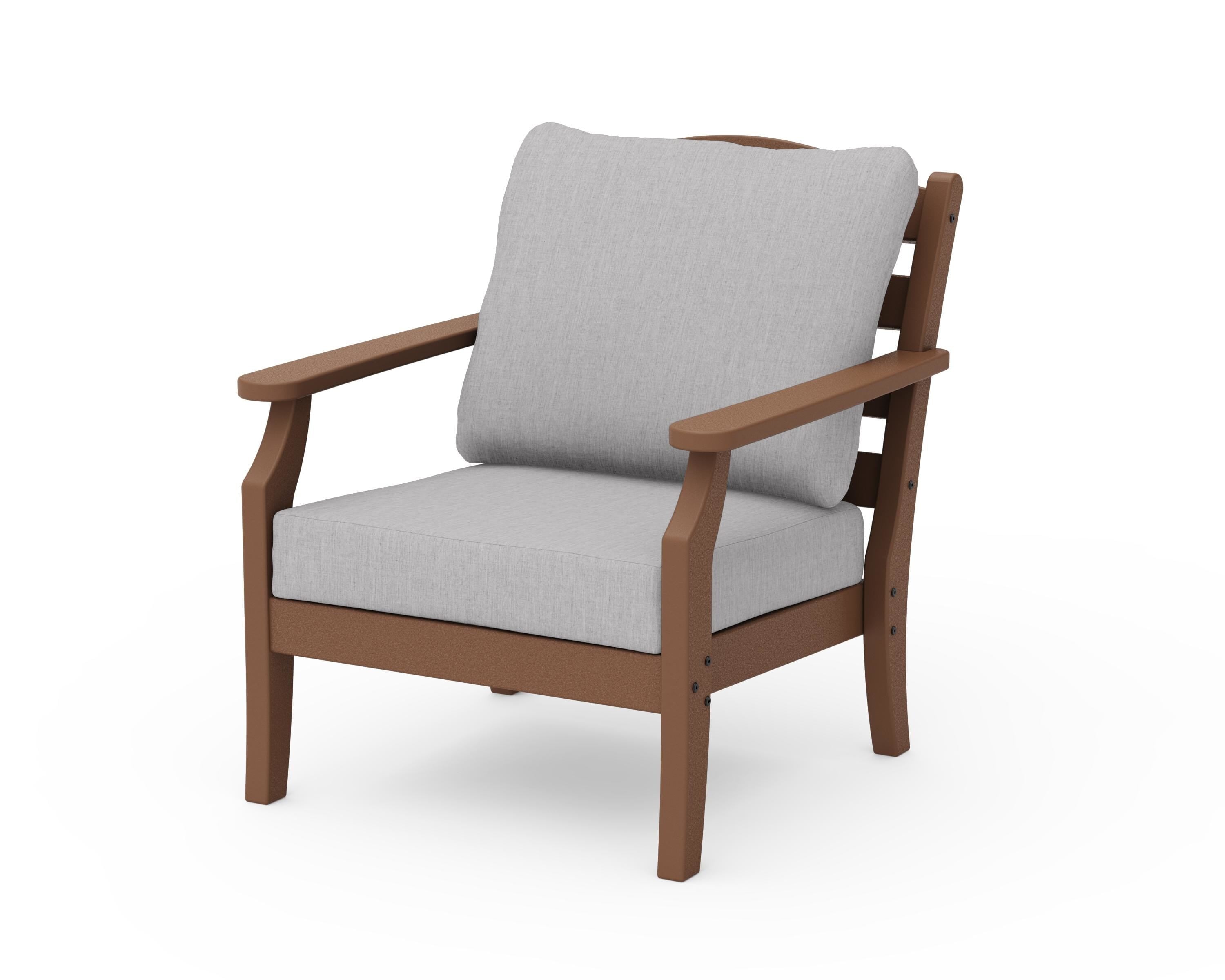 Draper James™ by POLYWOOD® Savannah Deep Seating Chair in Teak / Granite