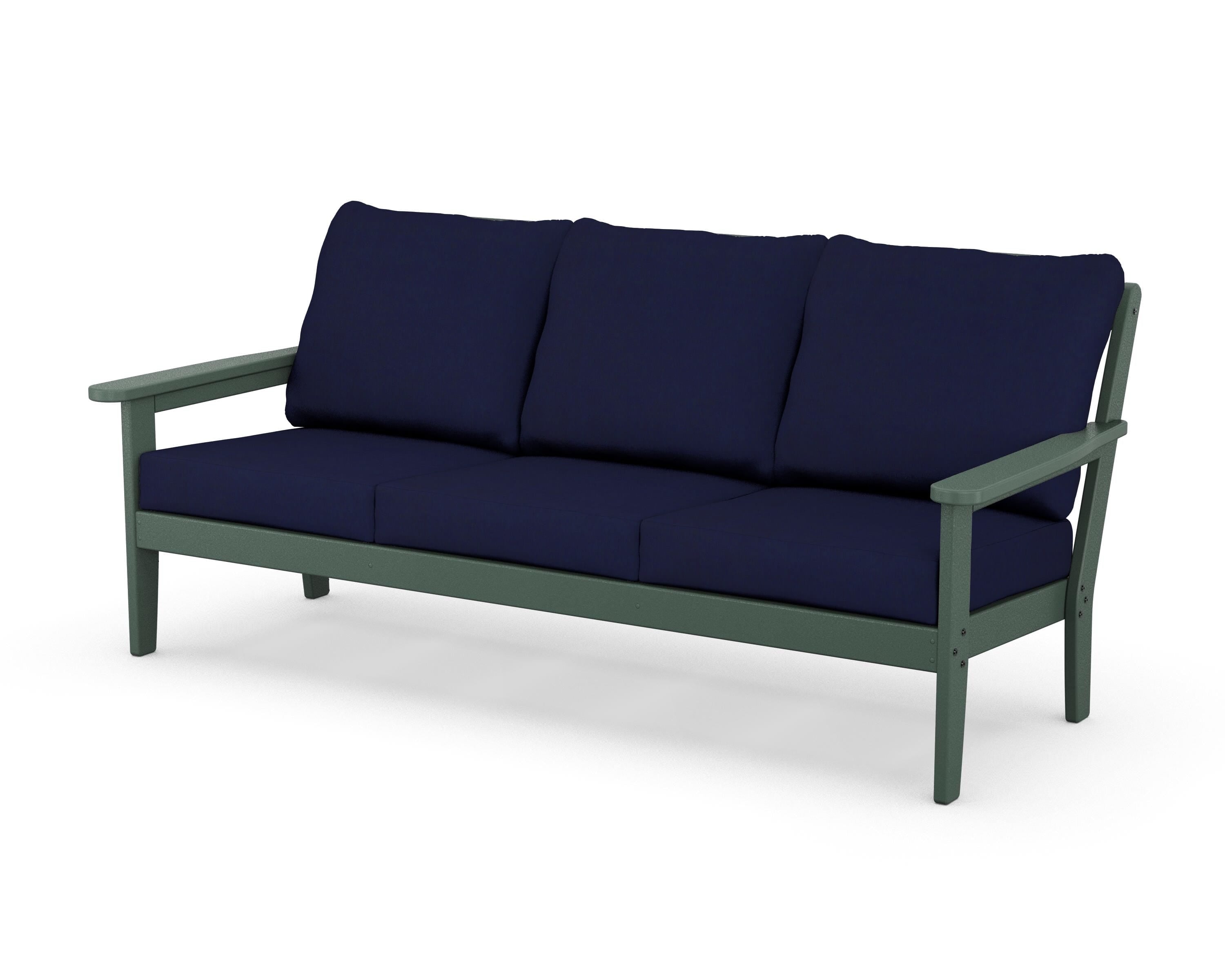 Country Living Cottage Deep Seating Sofa in Green / Navy