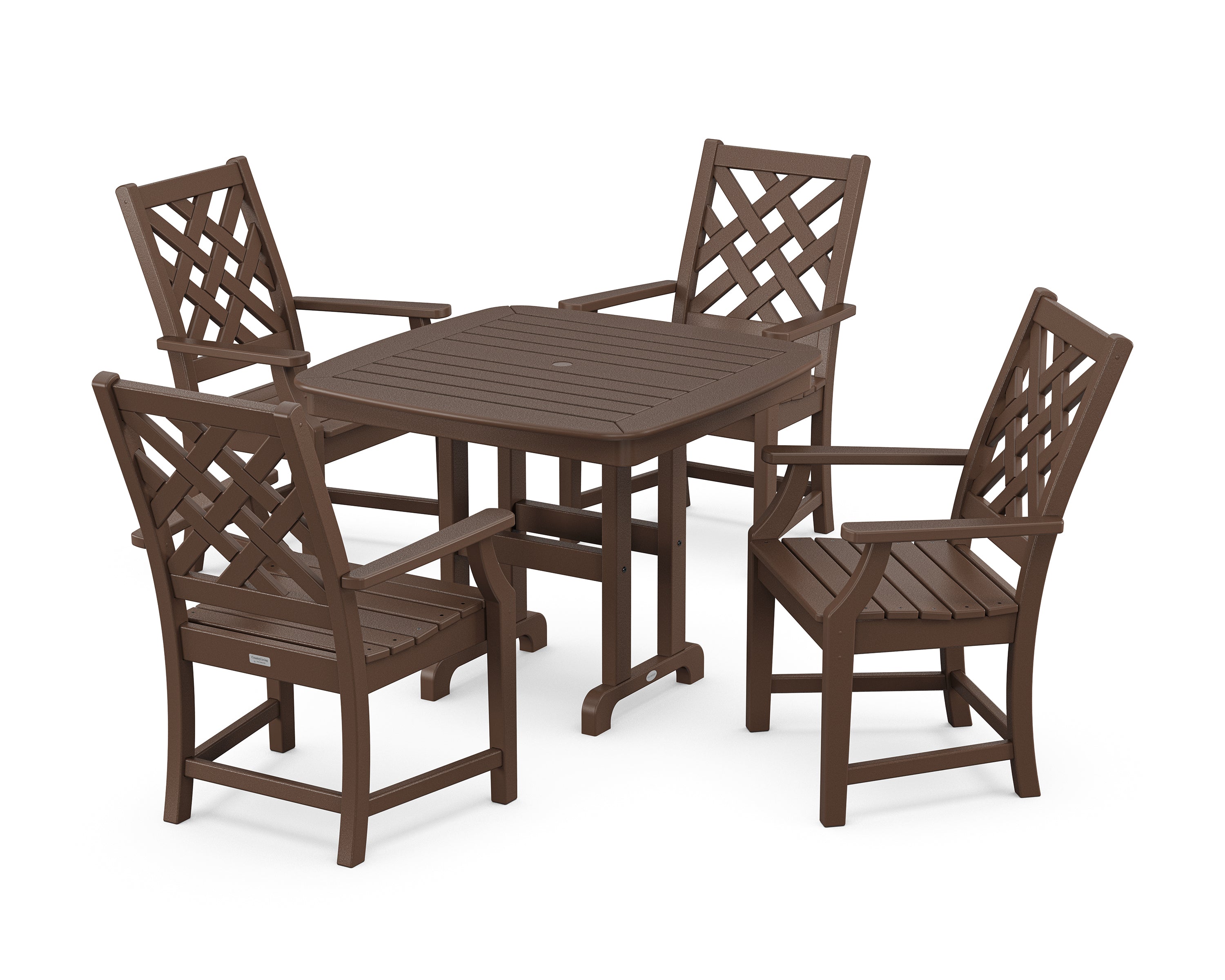 Country Living Wovendale 5-Piece Dining Set in Mahogany
