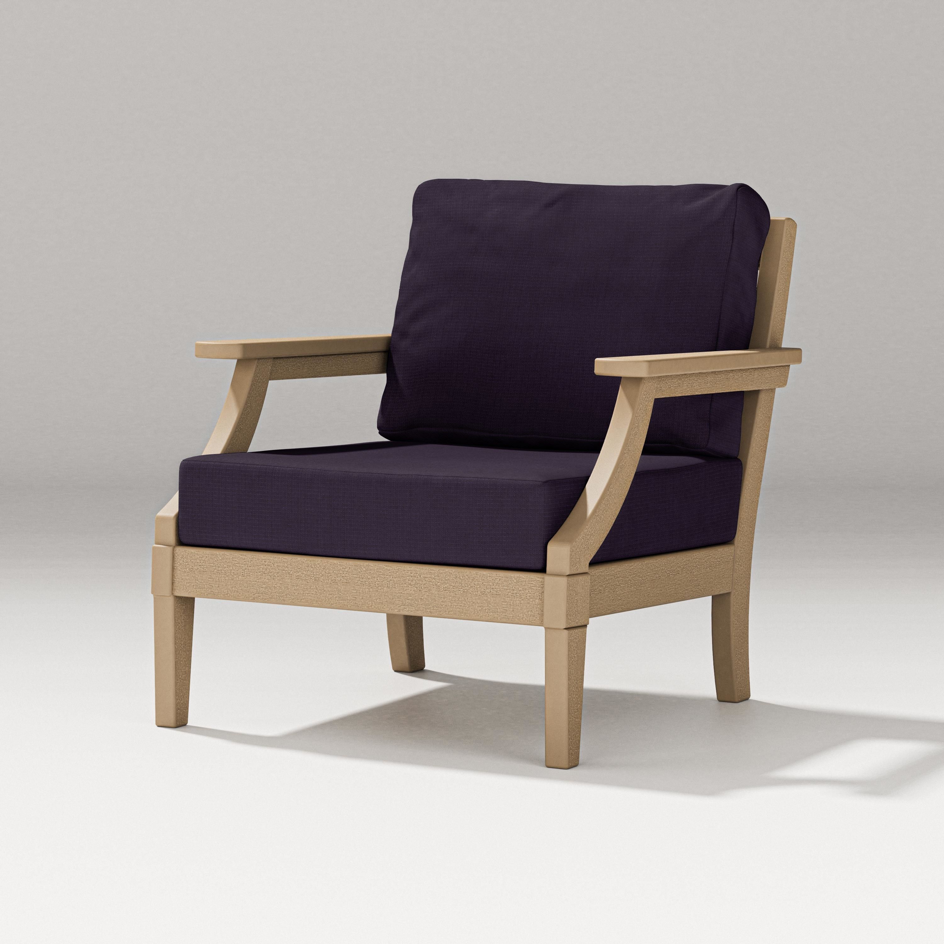 PW Designer Series Estate Lounge Chair in Vintage Sahara / Navy Linen