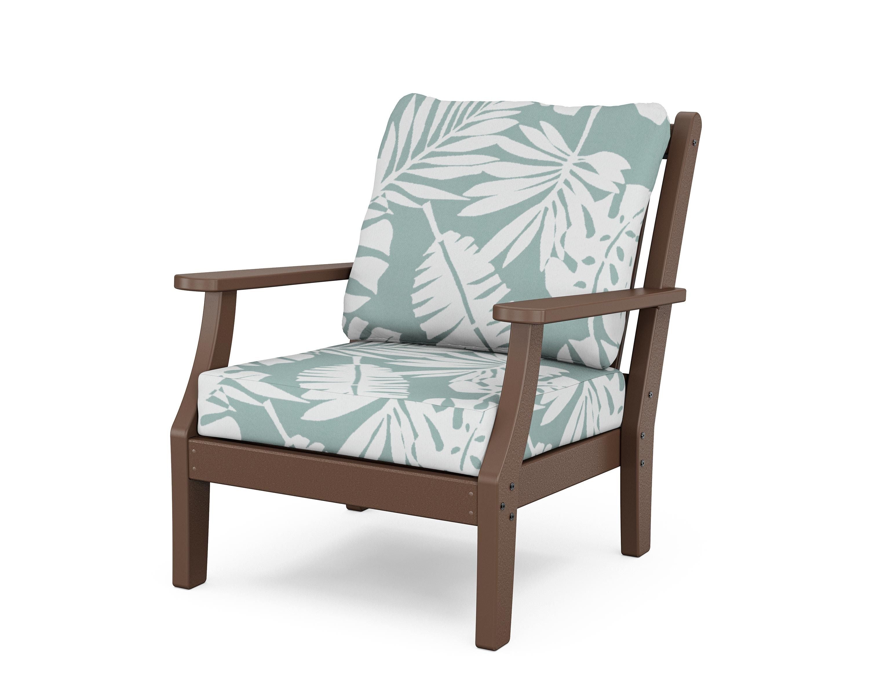 Country Living Wovendale Deep Seating Chair in Mahogany / Leaf Glacier Spa