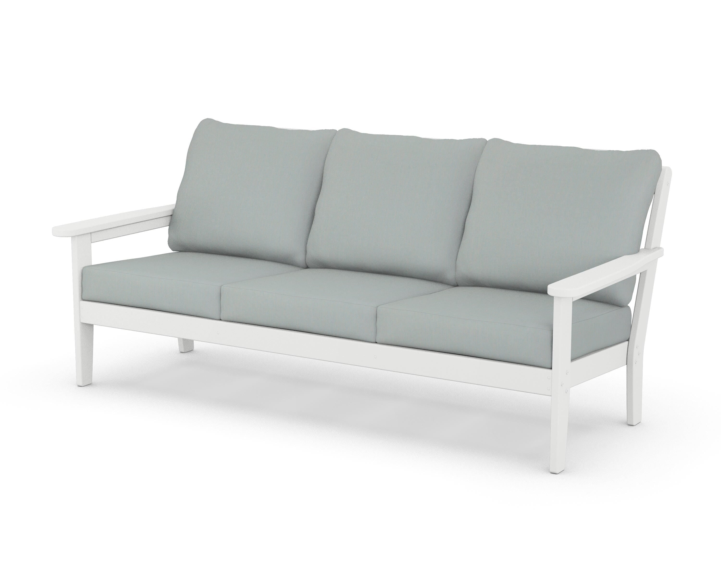 Country Living Cottage Deep Seating Sofa in White / Spa