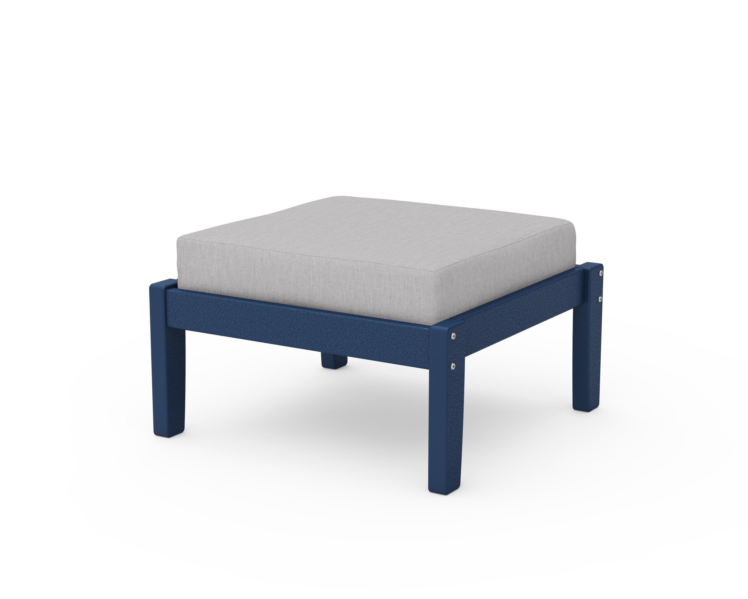 Unbranded Deep Seating Ottoman in Navy / Granite
