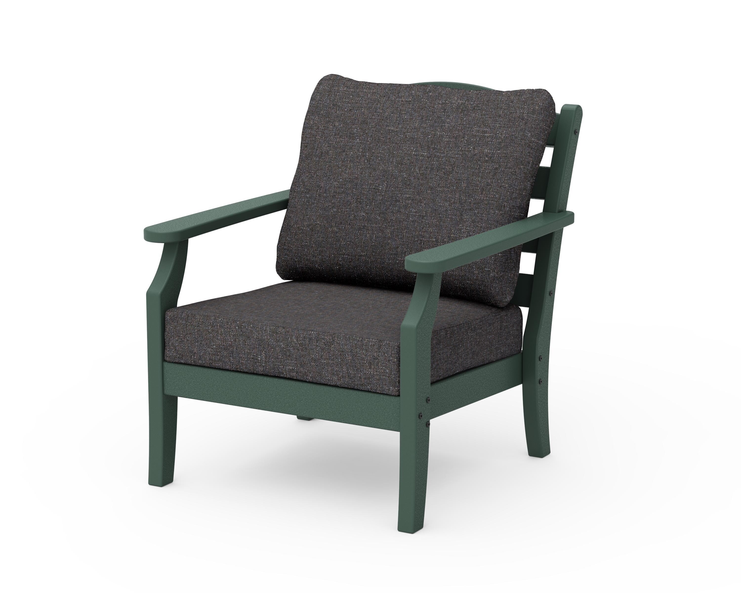Draper James™ by POLYWOOD® Savannah Deep Seating Chair in Green / Ash Charcoal