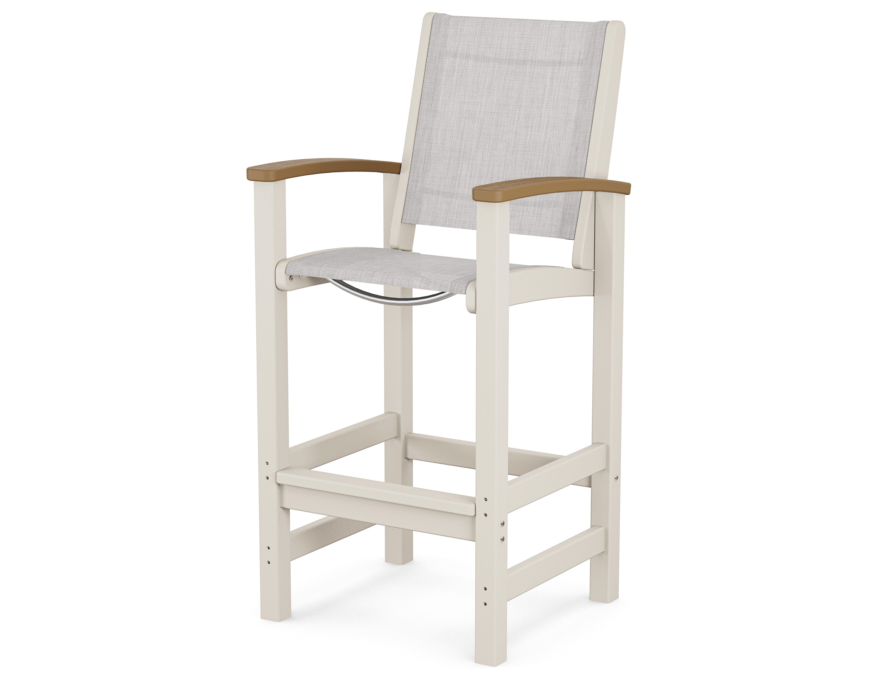 POLYWOOD® Coastal Bar Chair in Sand / Natural / Parchment Sling