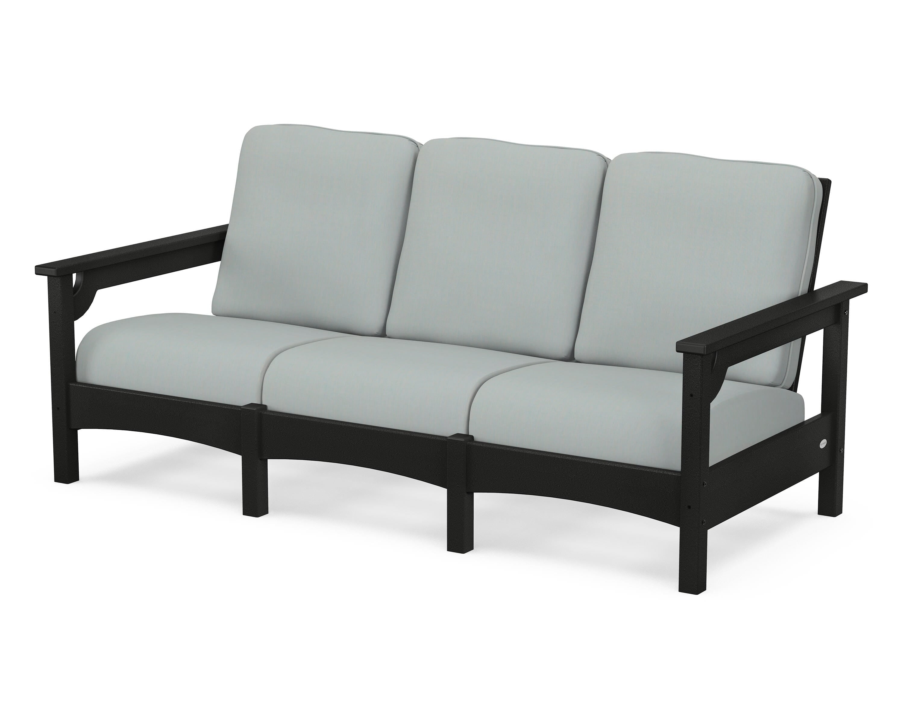POLYWOOD® Club Sofa in Black / Spa
