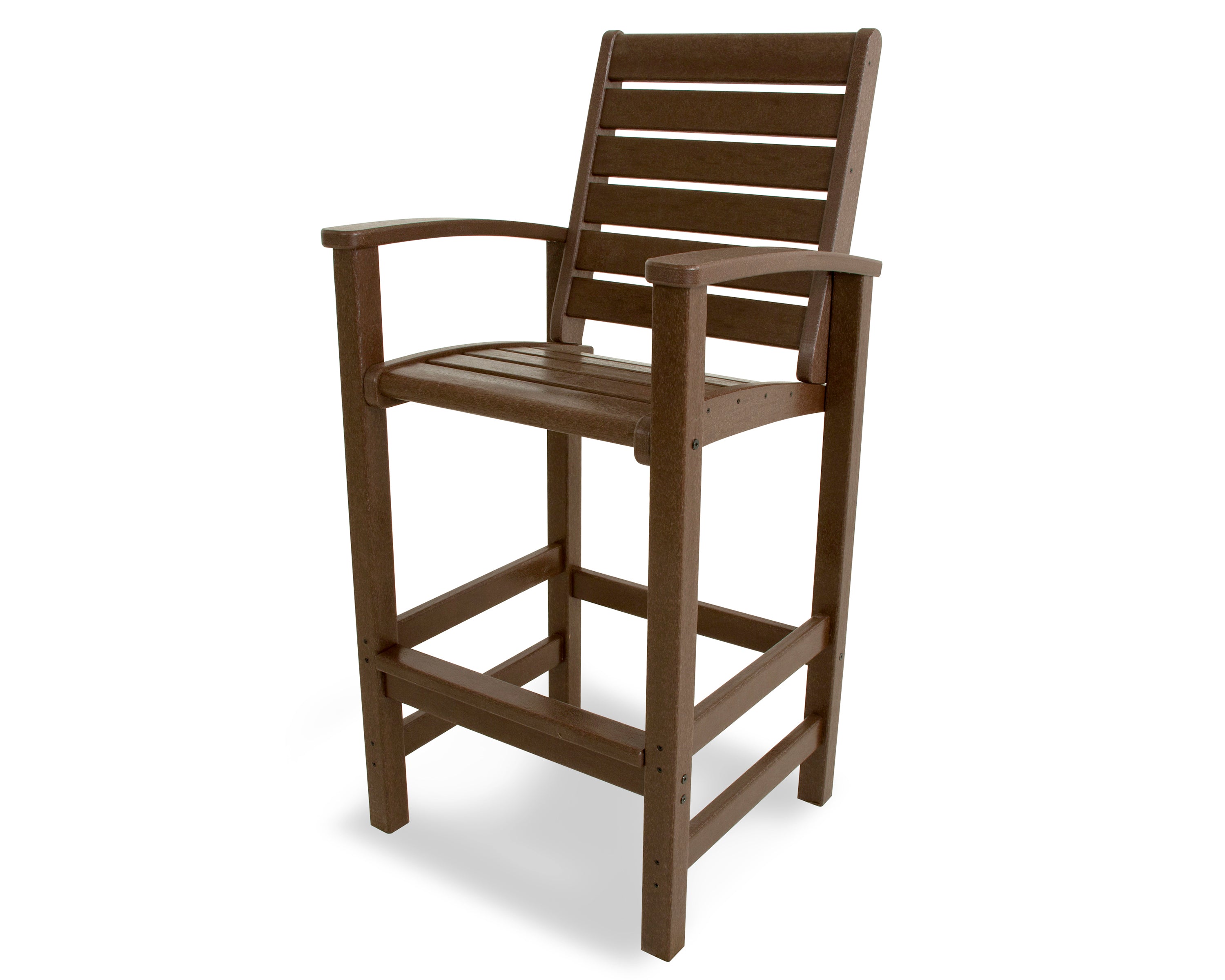POLYWOOD® Signature Bar Chair in Mahogany