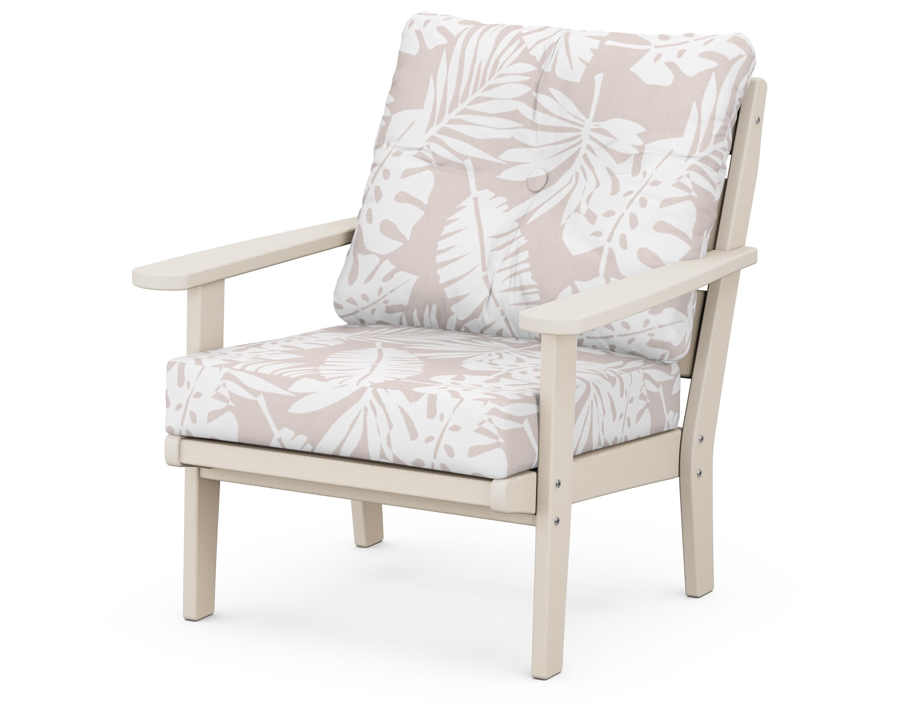 POLYWOOD® Lakeside Deep Seating Chair in Sand / Leaf Dune Burlap