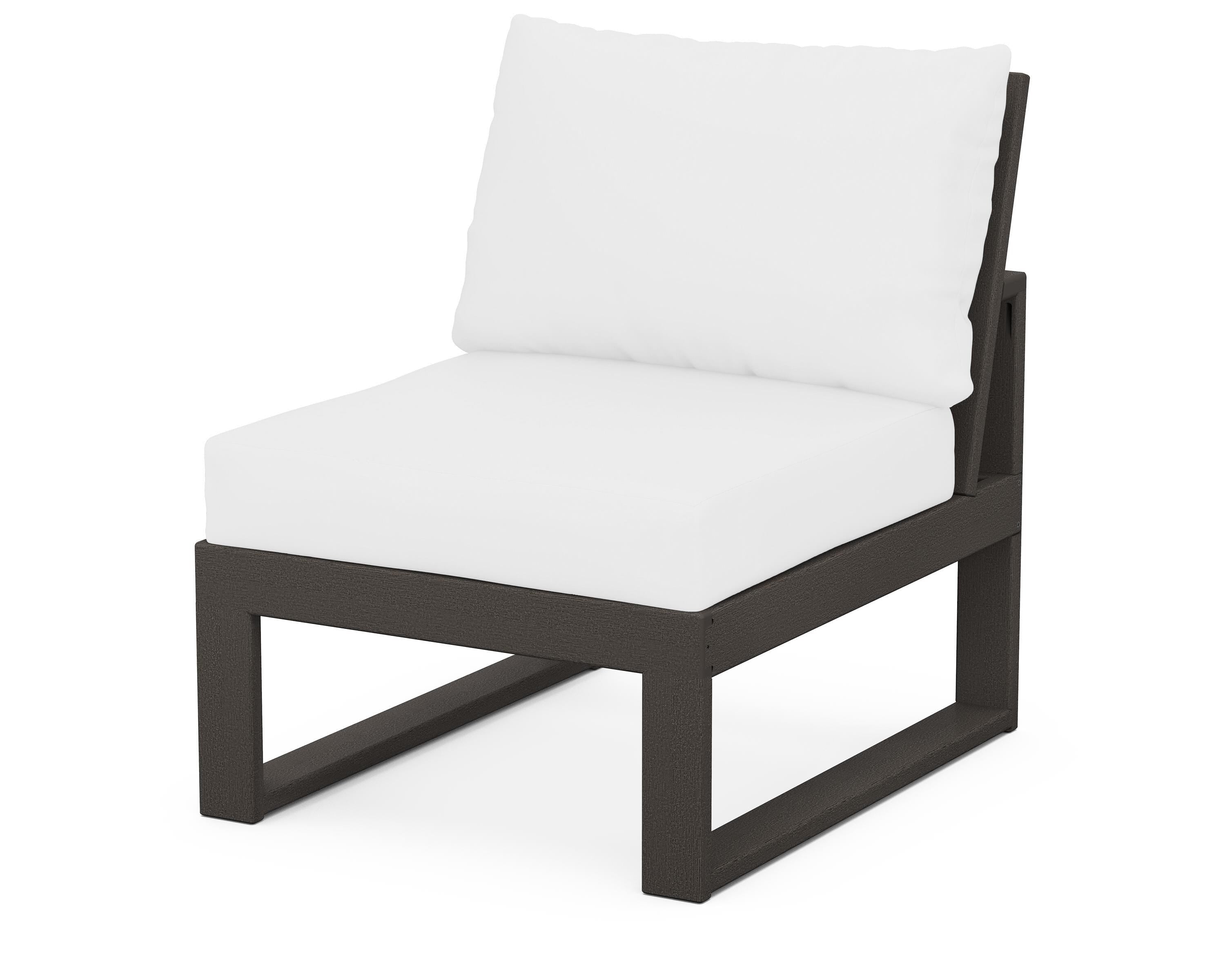 Unbranded Modular Armless Chair in Vintage Coffee / Natural
