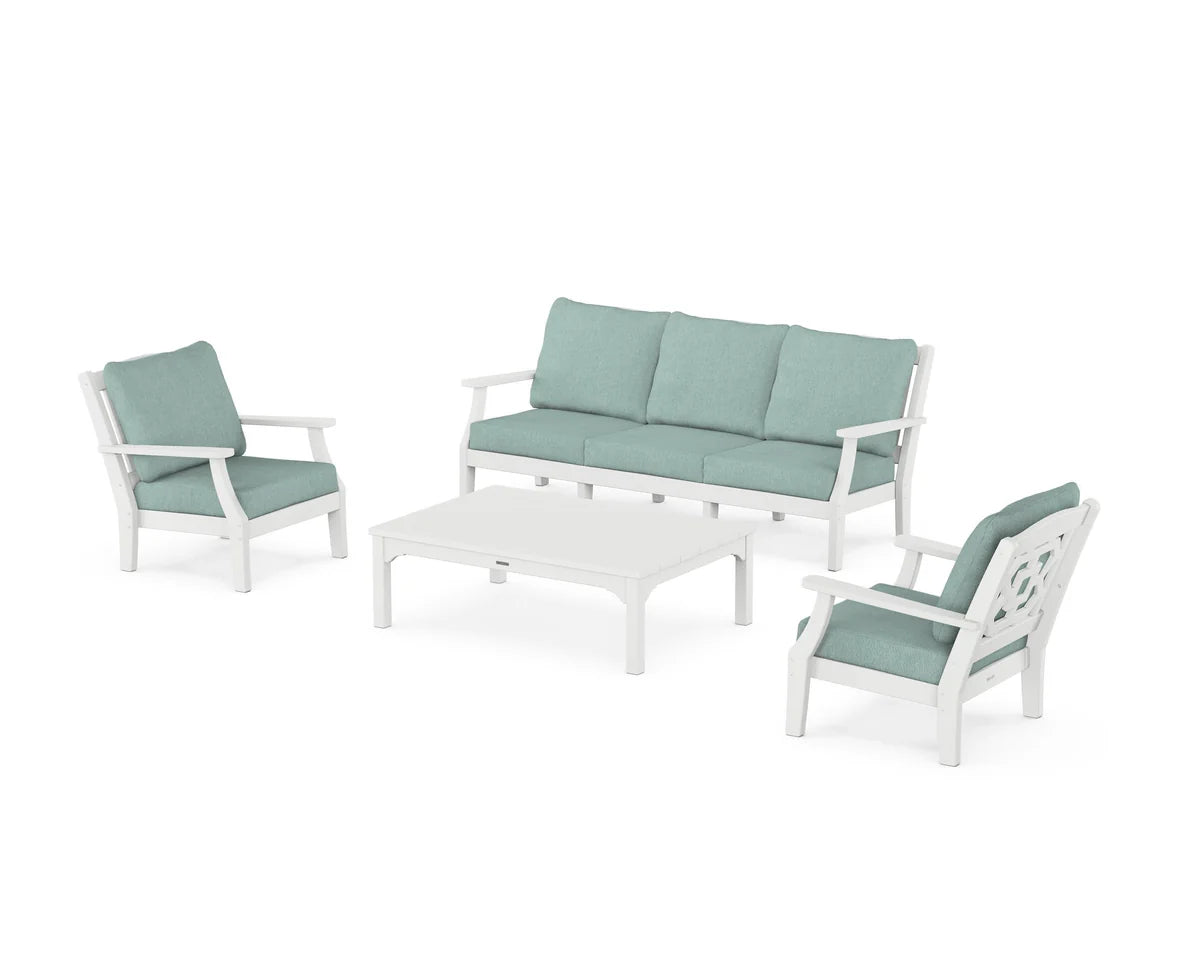 Chinoiserie 4-Piece Deep Seating Set with Sofa