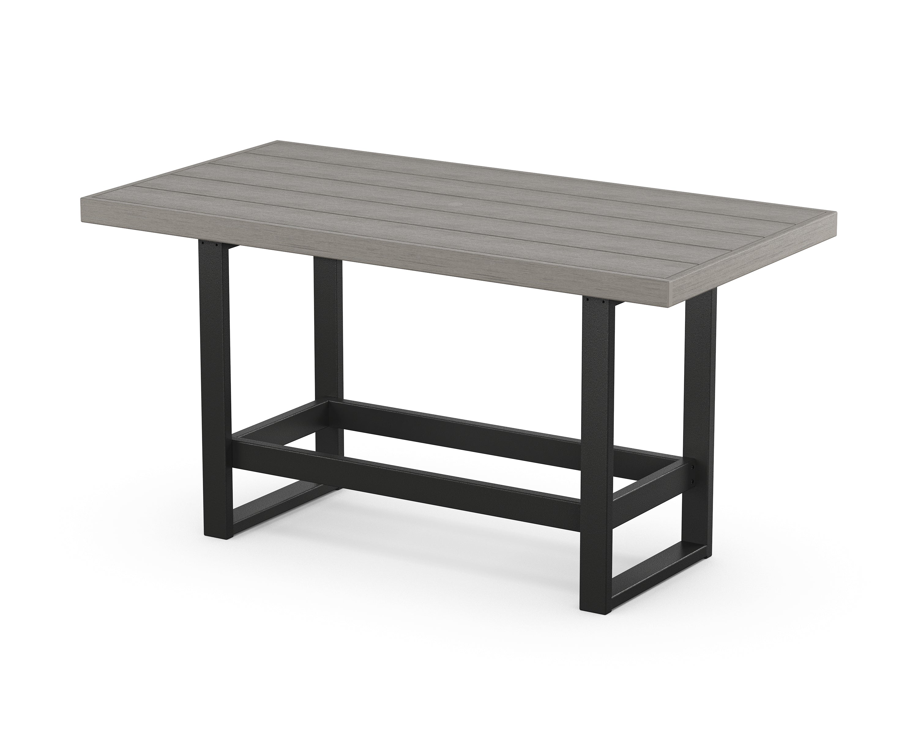 POLYWOOD® EDGE 40" x 78" Bar Table in Black / Driftwood