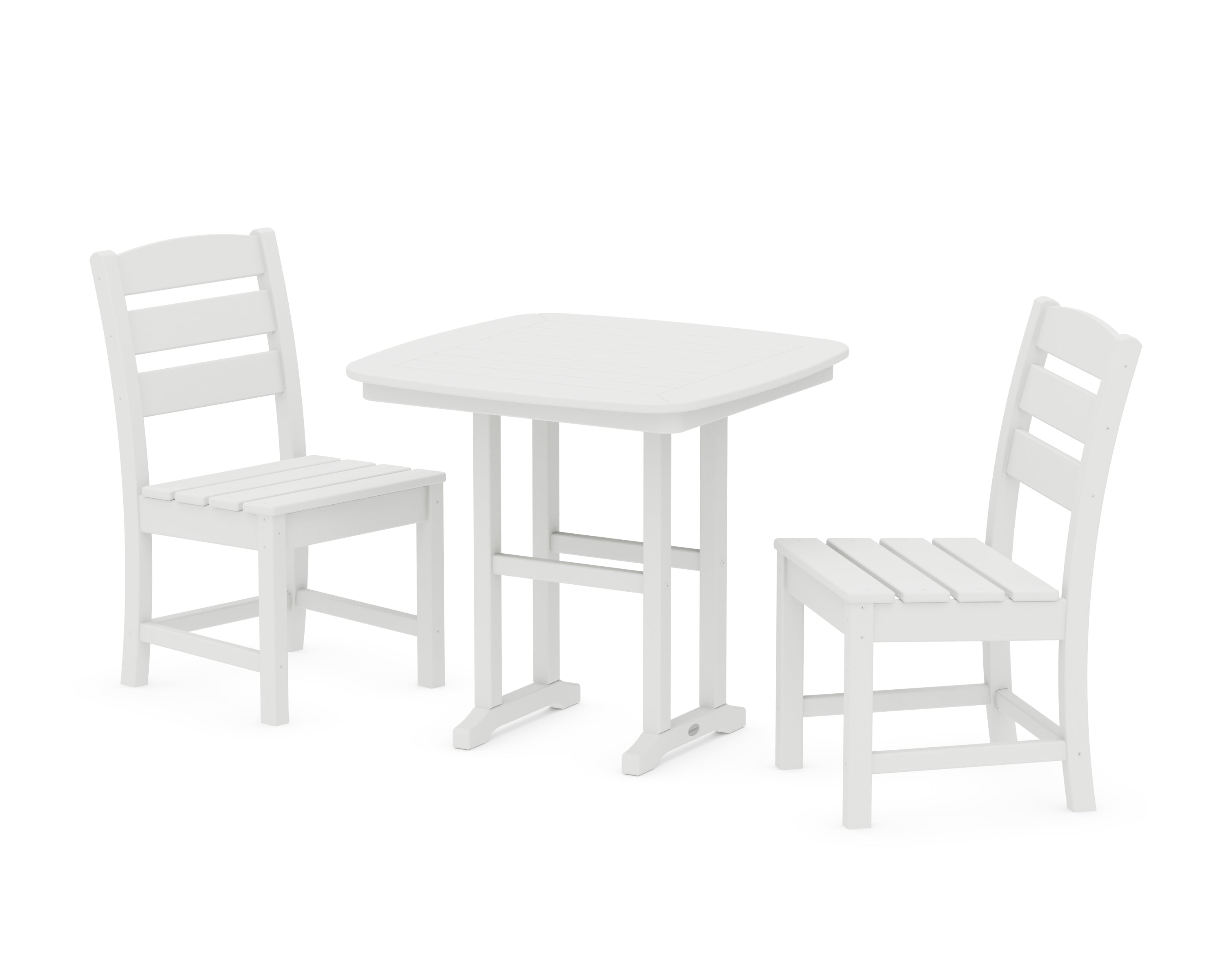 POLYWOOD® Lakeside Side Chair 3-Piece Dining Set in White